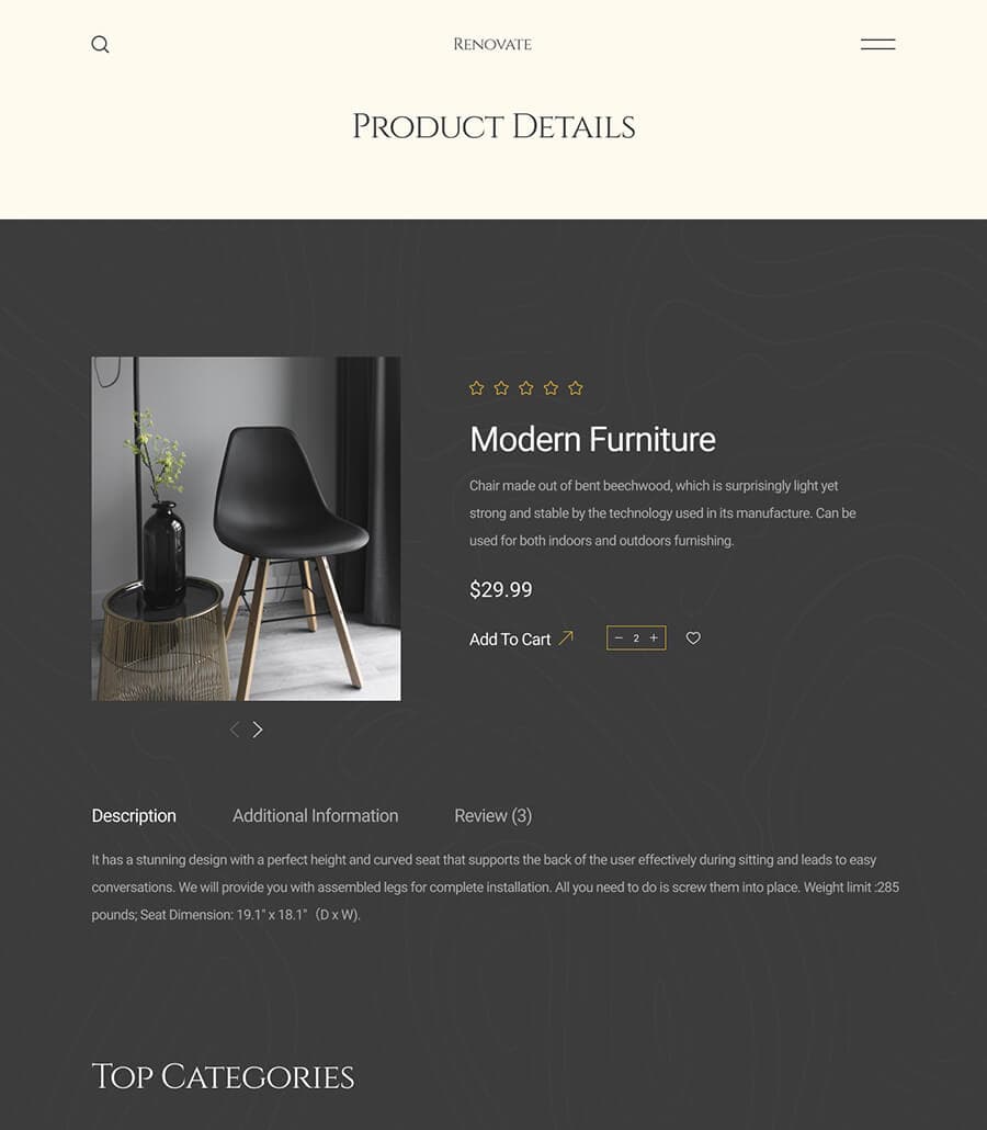 Renovate Single Product Page thumbnail