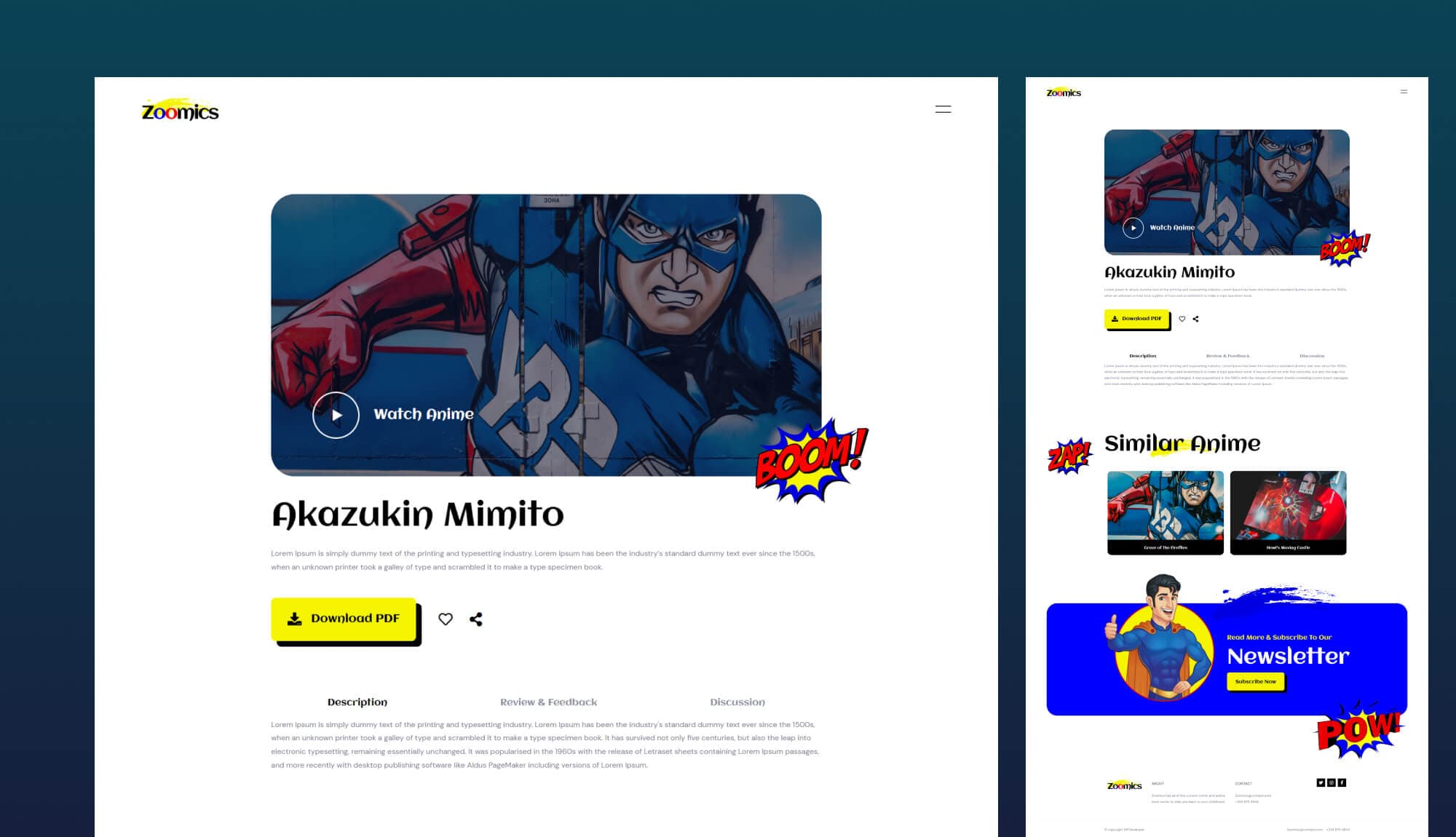 Zoomics Anime Details Page Banner