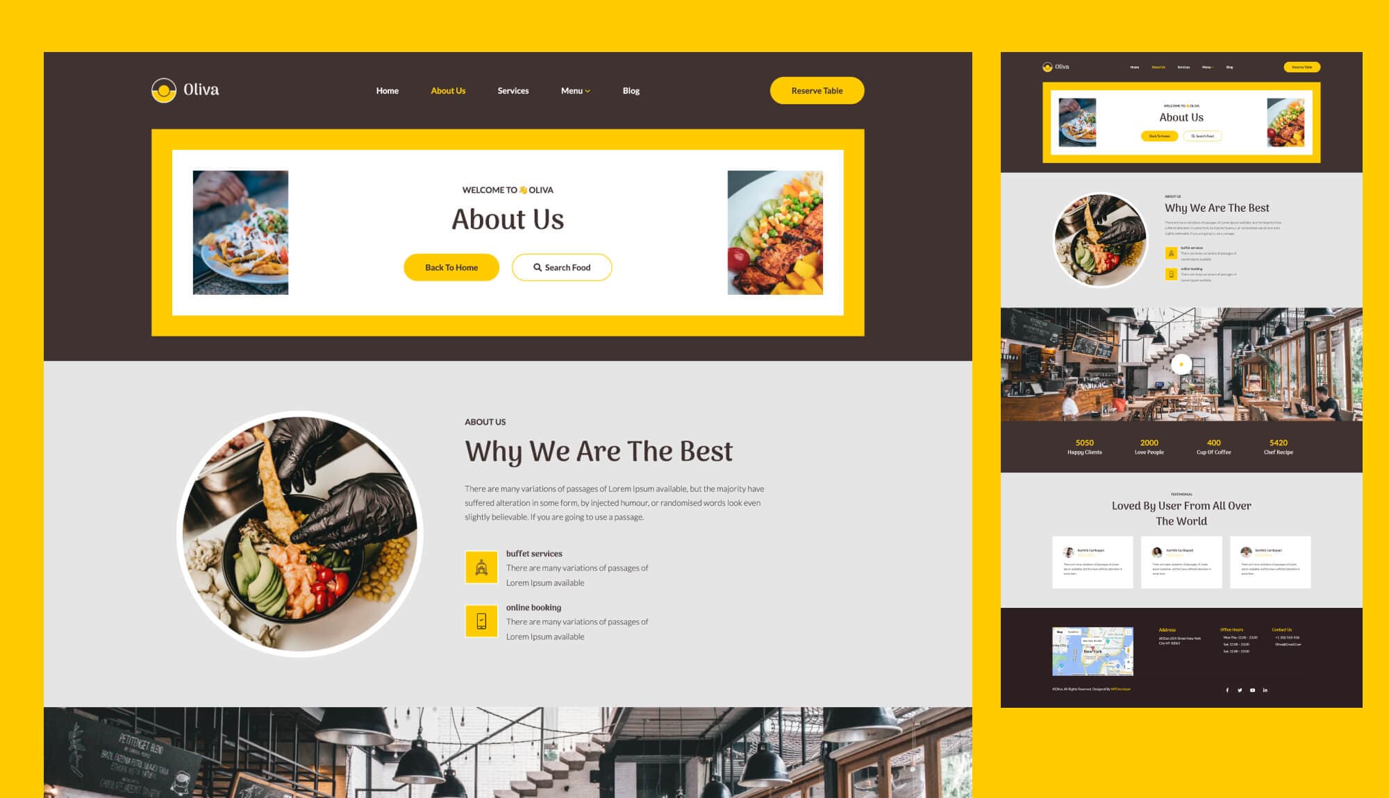 Oliva About Page For Gutenberg Banner