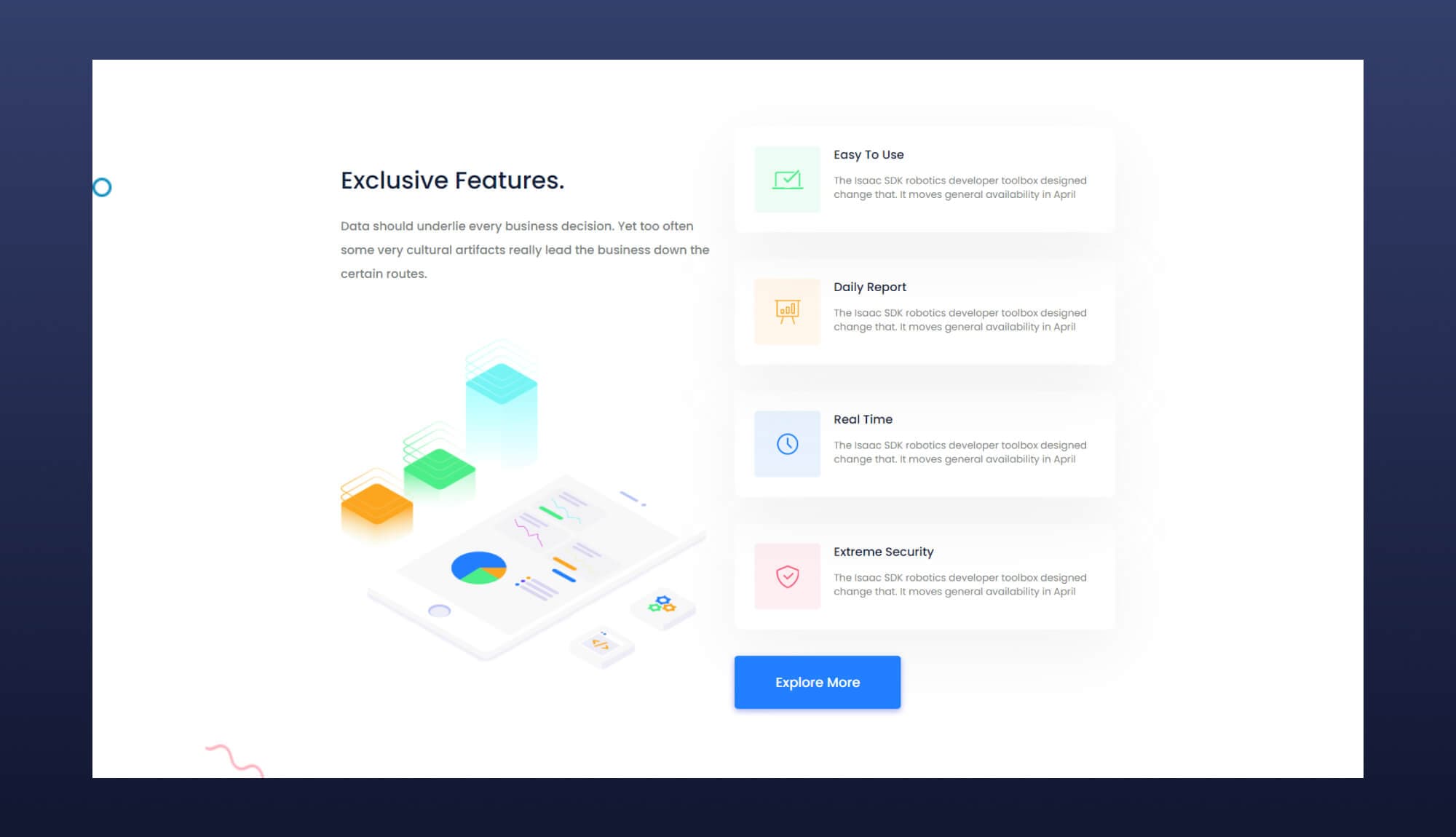 SaasPeak Features Section For Gutenberg By Templately