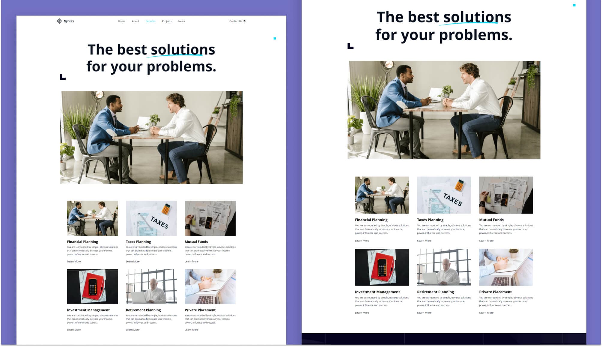 Syntax Services Page For Gutenberg By Templately