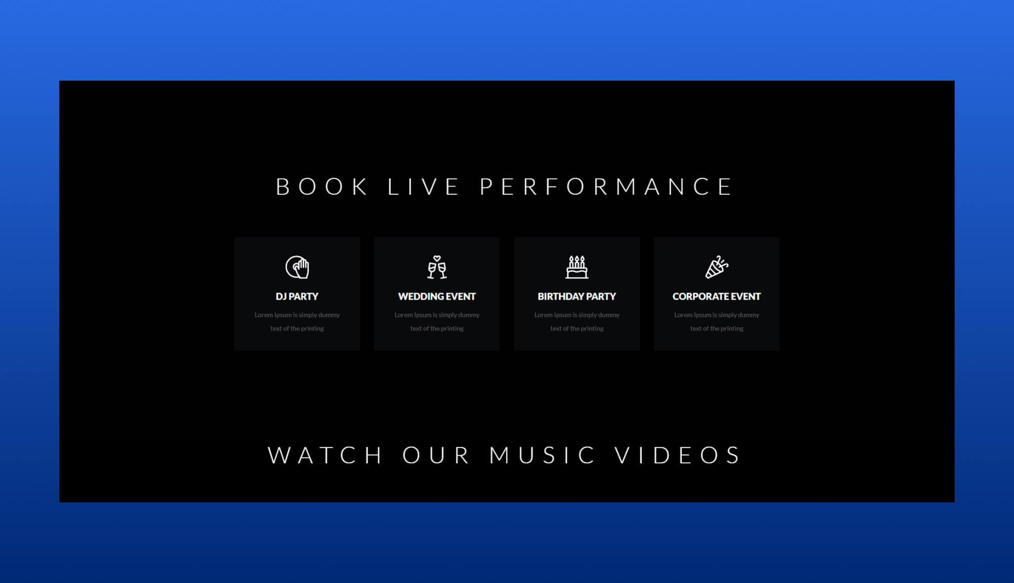 EleMusic Services Section For Gutenberg Banner