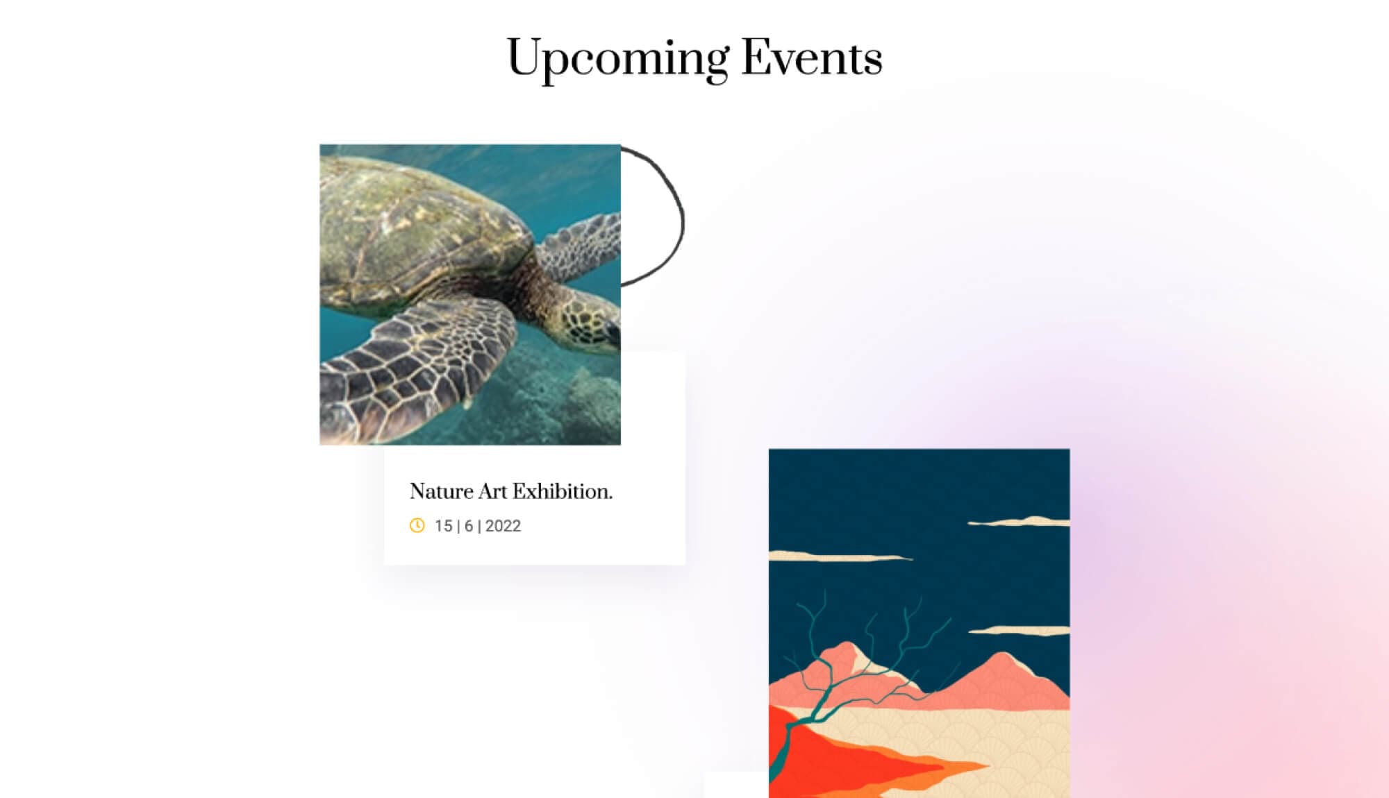 Acrylic Event Section For Gutenberg By Templately