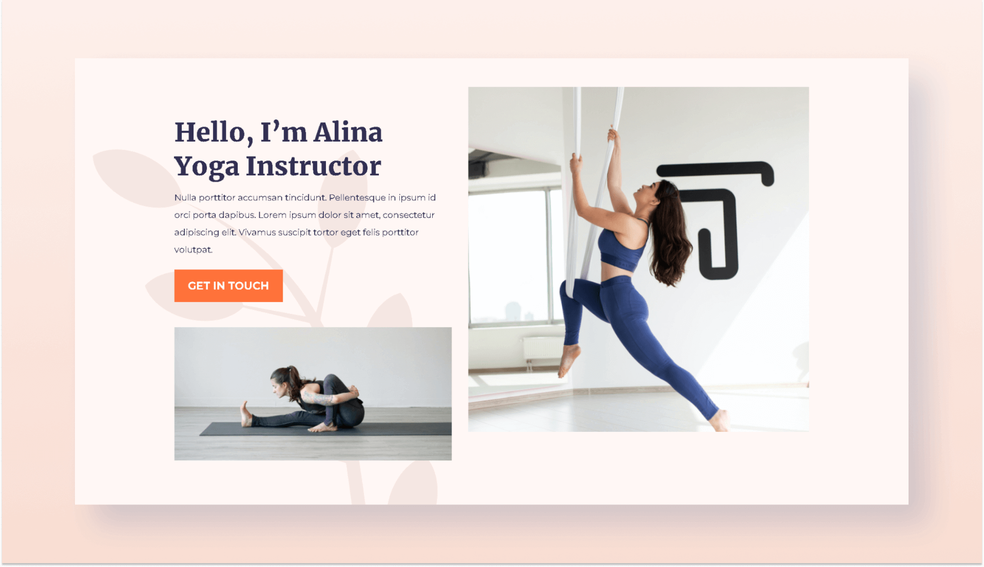 Do Yoga Hero Section For Gutenberg Banner