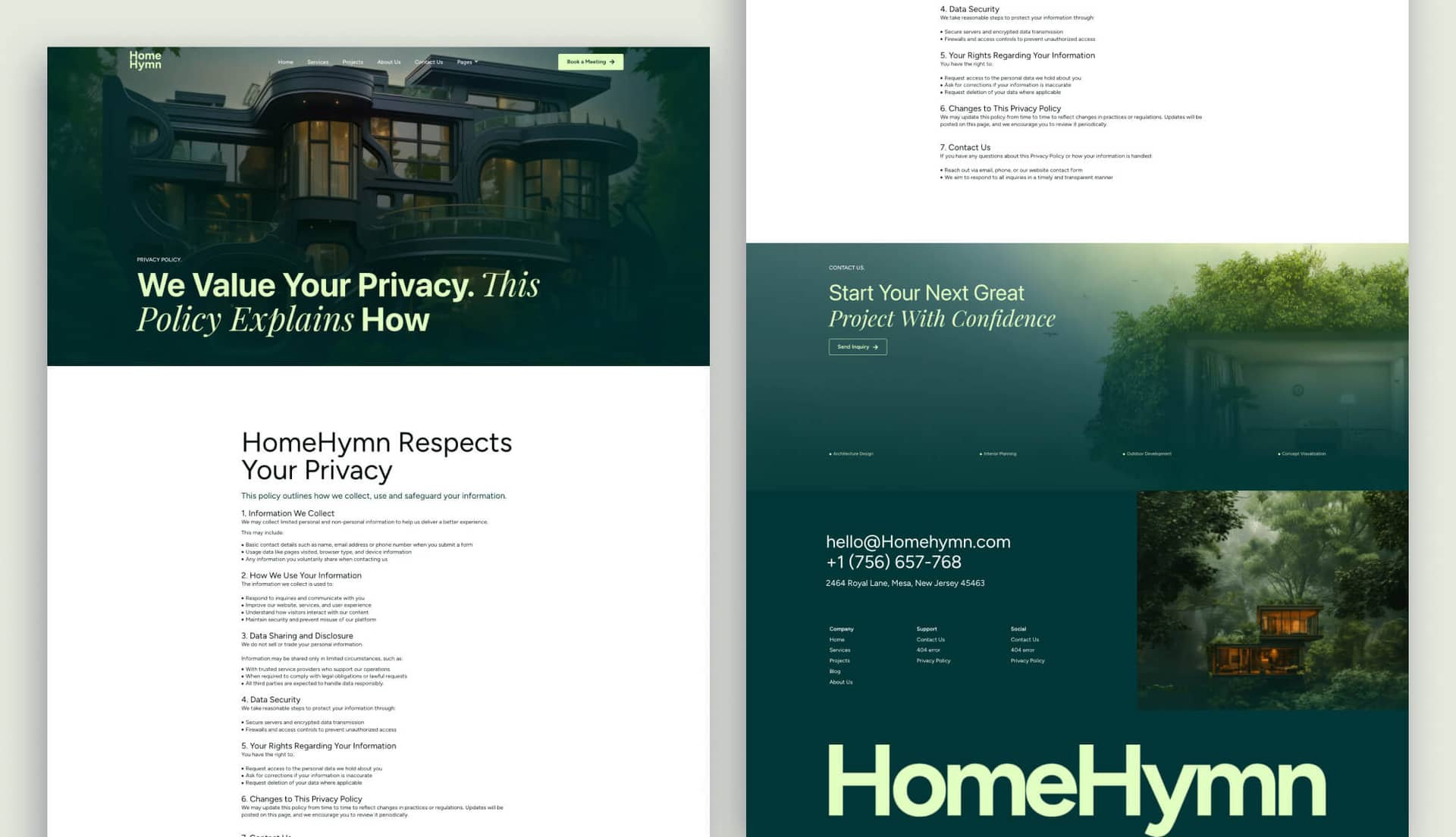 Homehymn Privacy Policy Page By Templately