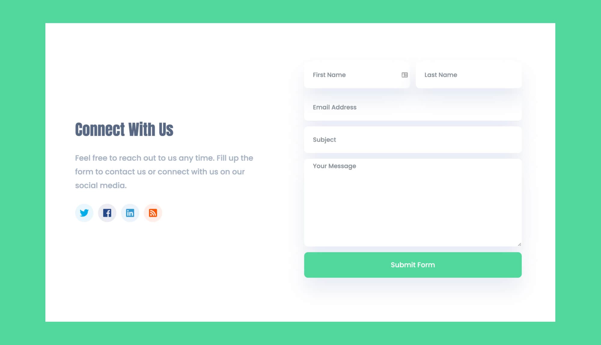 Digency Contact Section For Gutenberg Banner