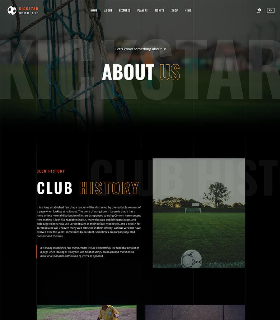 KickStar About Page thumbnail