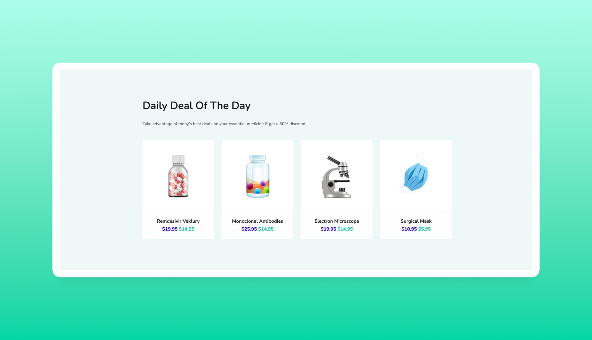 ElePharma Product Section For Gutenberg Banner