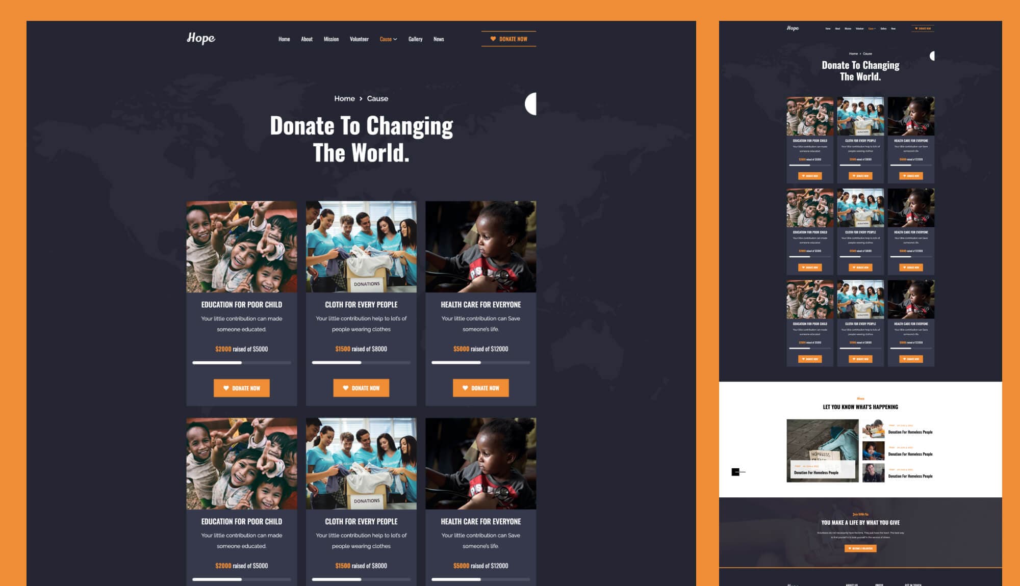 Hope Cause Page For Gutenberg Banner