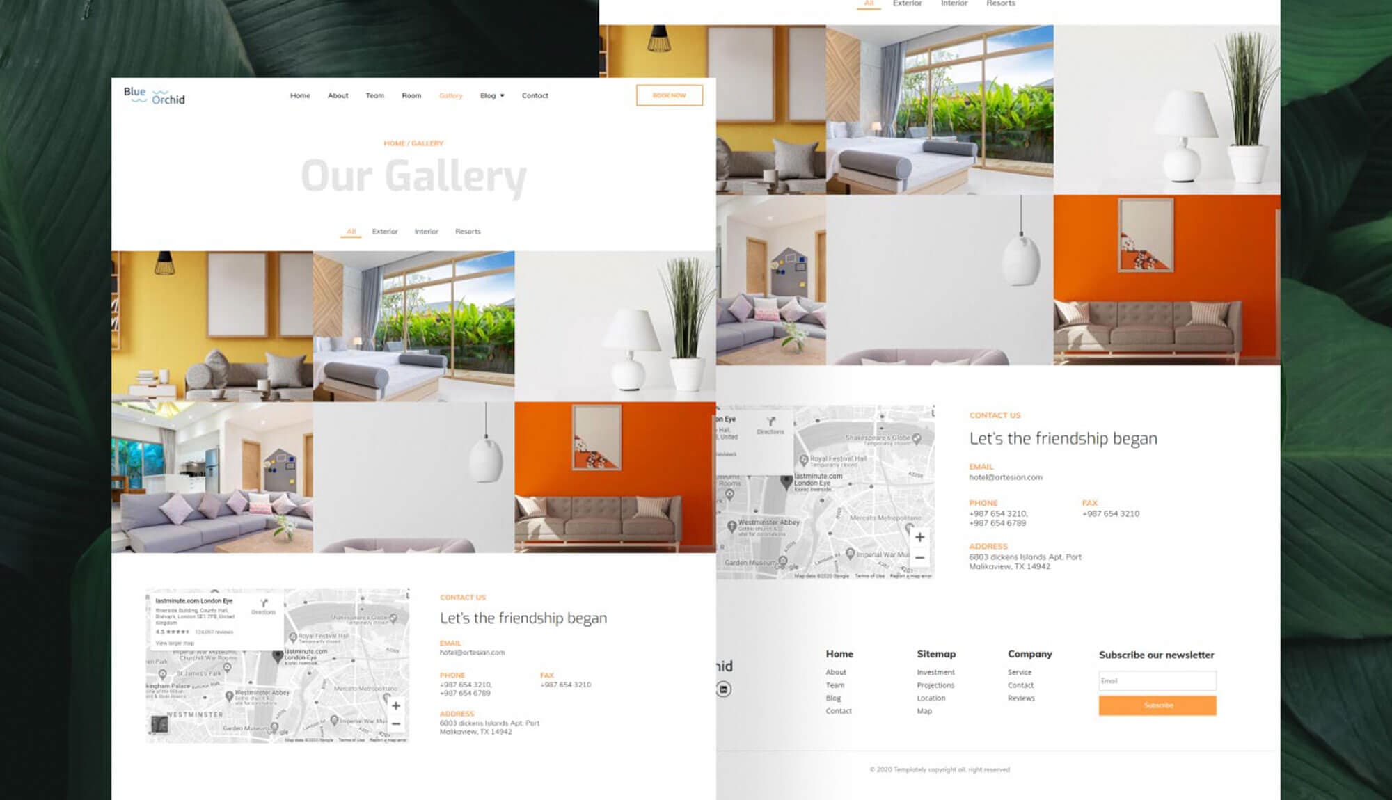 Blue Orchid Gallery Page Banner