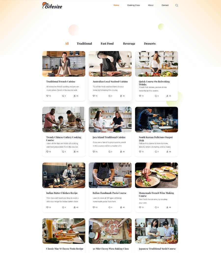 Bitesize Cooking Class Page thumbnail