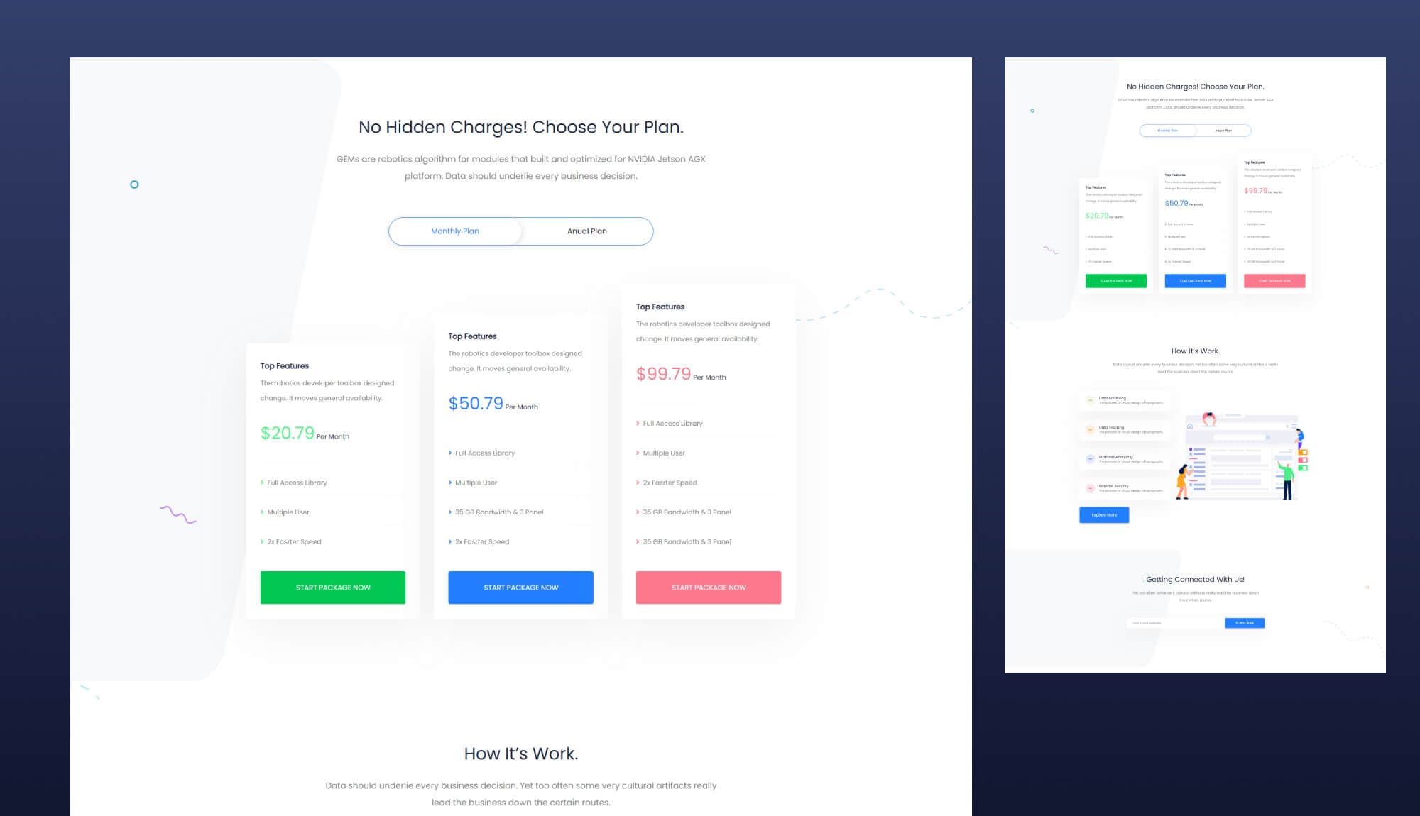SaasPeak Pricing Page For Gutenberg Banner