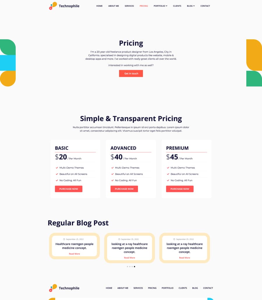 Technophile Pricing Page thumbnail