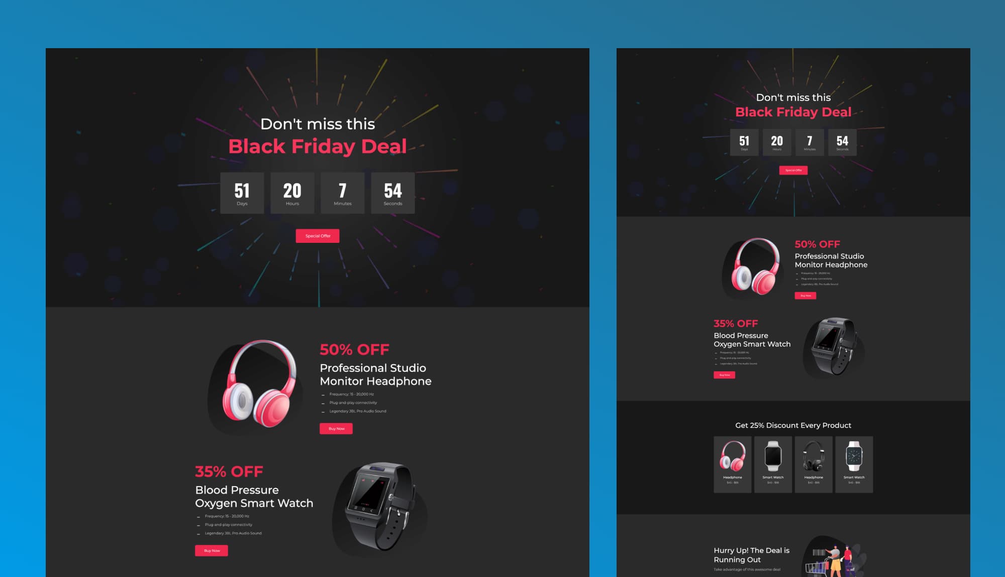 Monoculus - Black Friday Landing Page For Gutenberg Banner