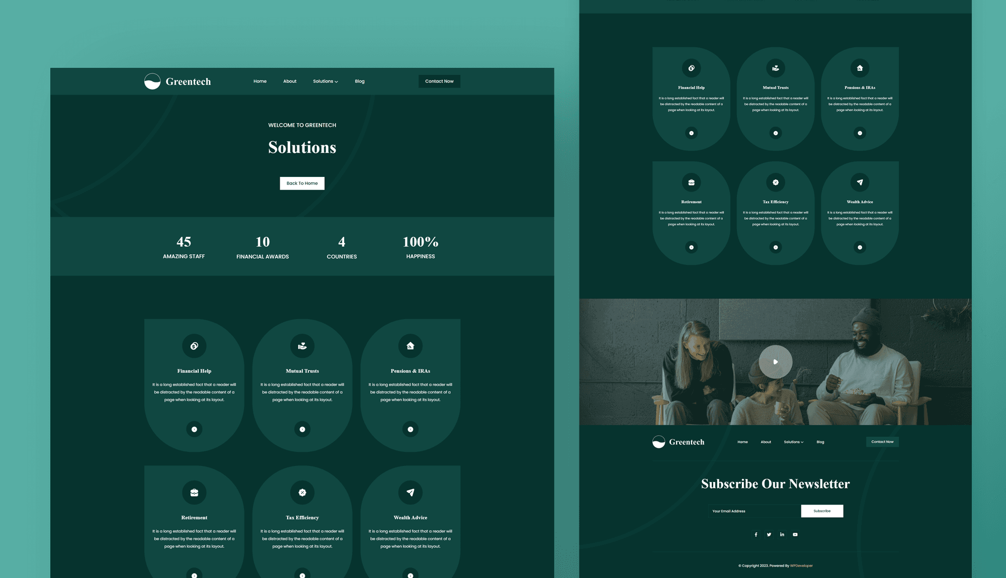 Greentech Solutions Page For Gutenberg Banner