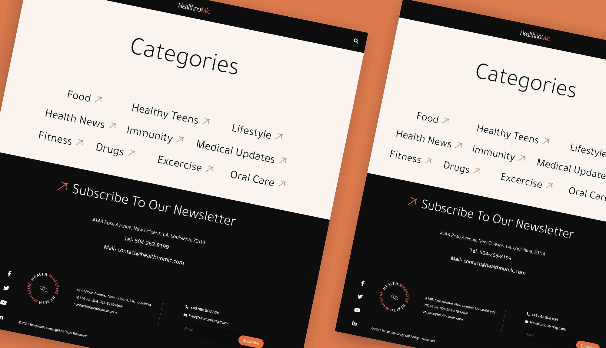 Healthnomic Categories Page Banner