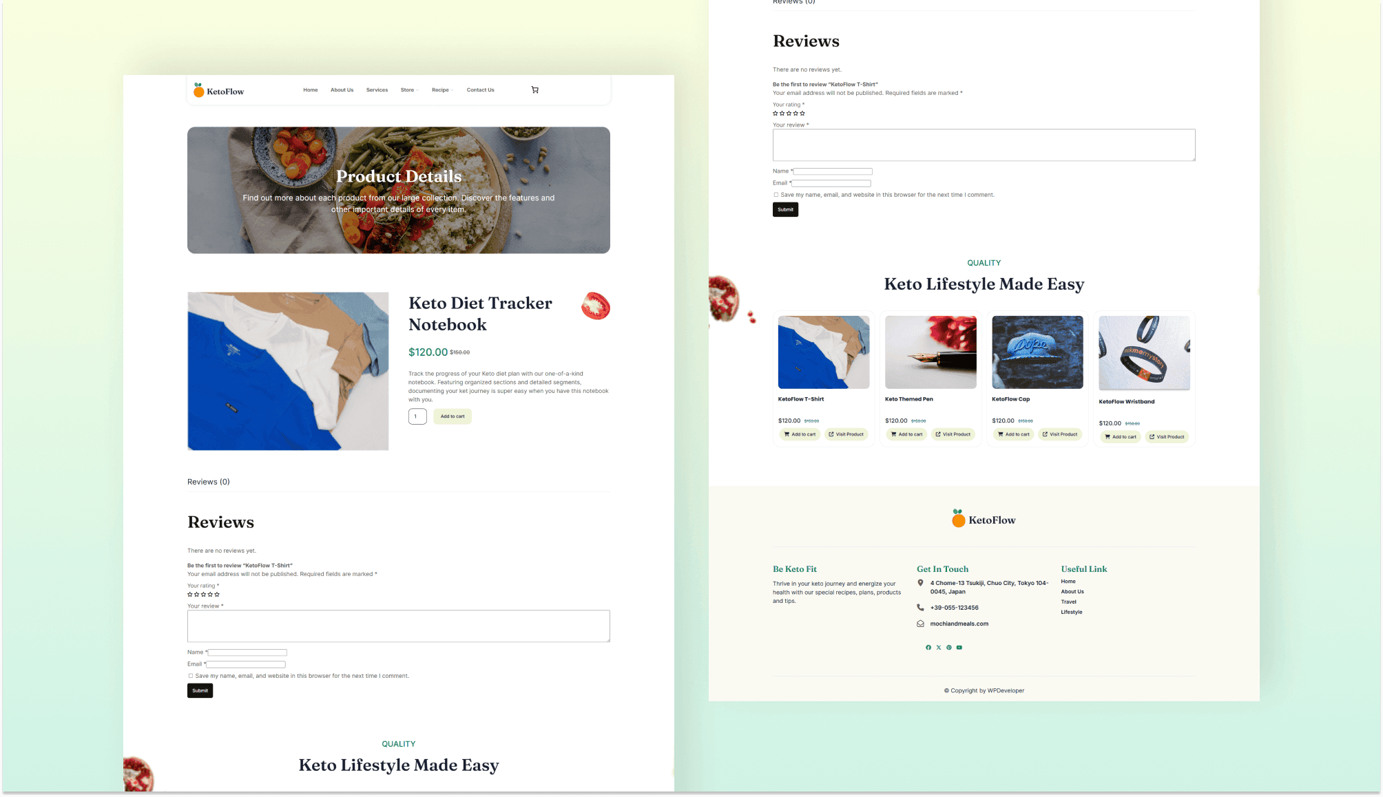 KetoFlow Product Details Page For Gutenberg Banner