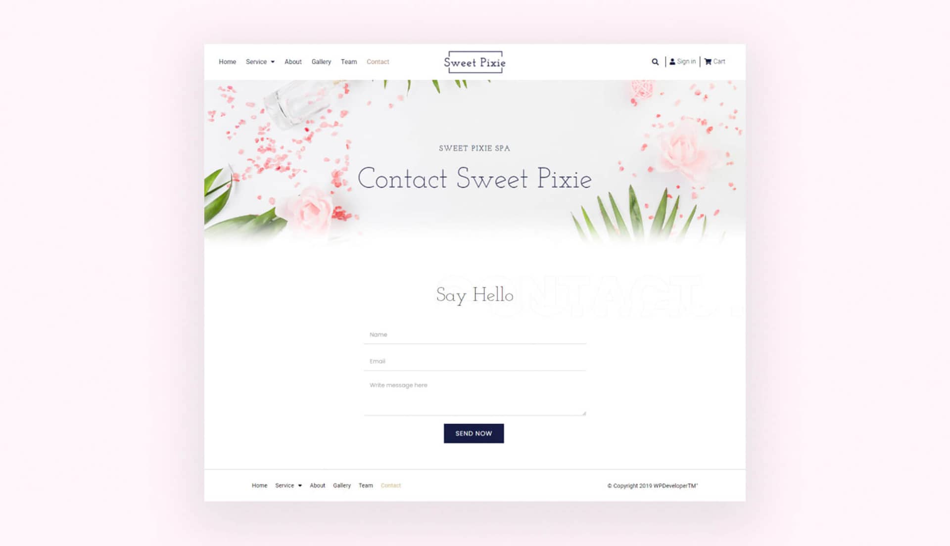 Sweet Pixie Contact Page By Templately