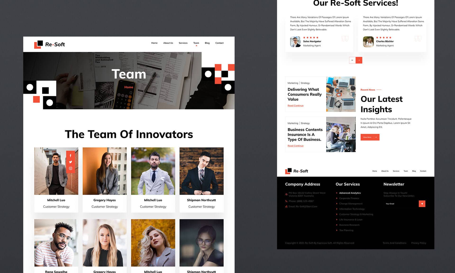 Re-Soft Team Page By Templately