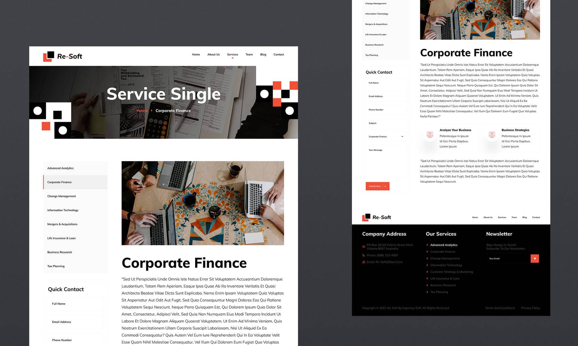 Re-Soft Service Details Page By Templately