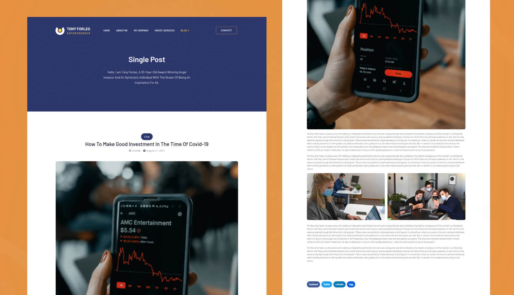 Tony Forleo Single Post Page Banner