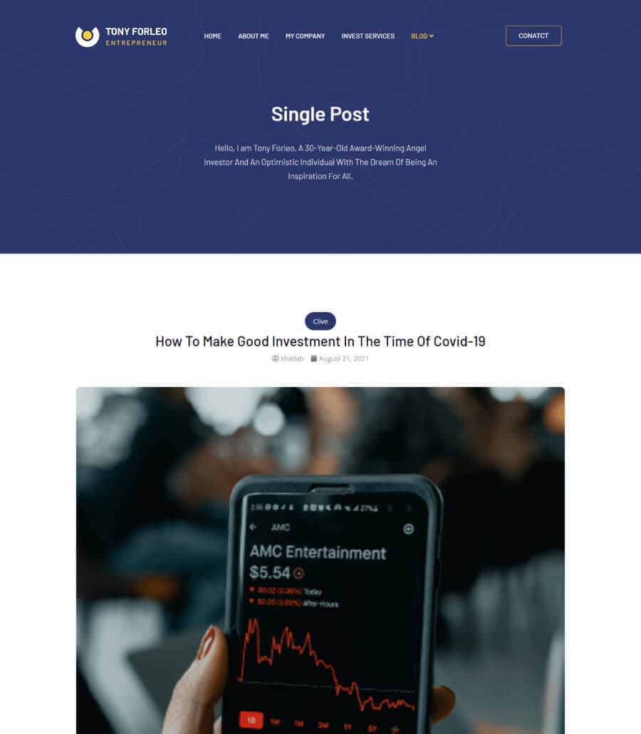 Tony Forleo Single Post Page thumbnail