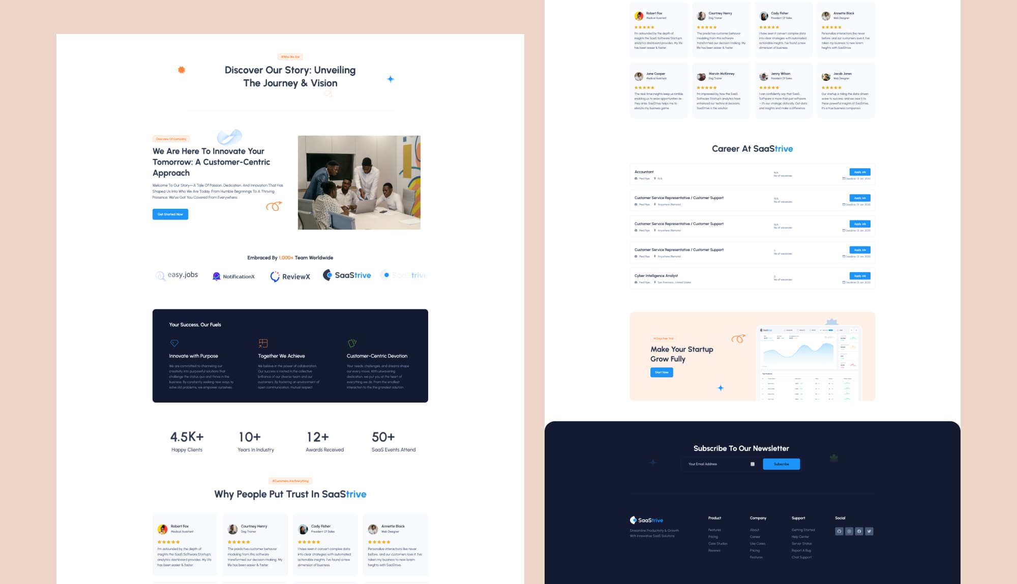 SaaStrive About Page For Gutenberg Banner