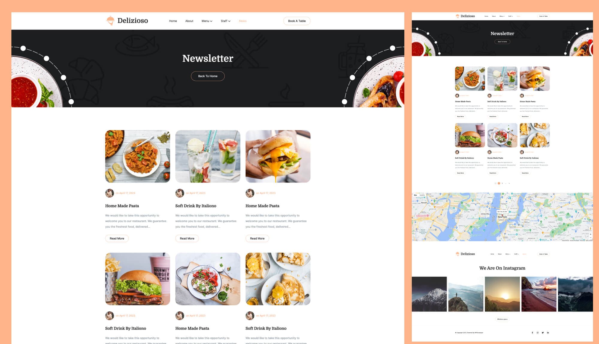 Delizioso News Page For Gutenberg Banner