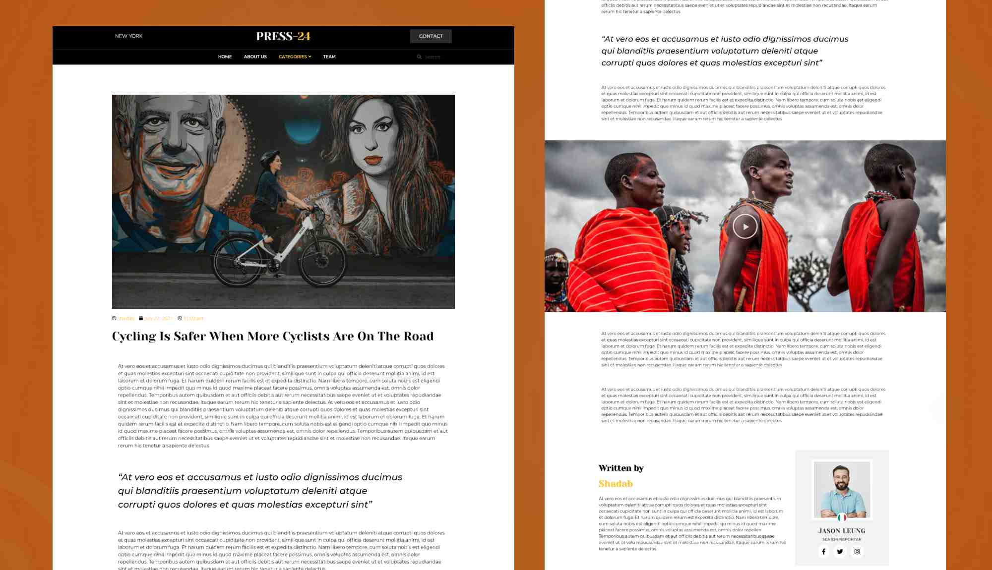 Press24 Single Post Page By Templately