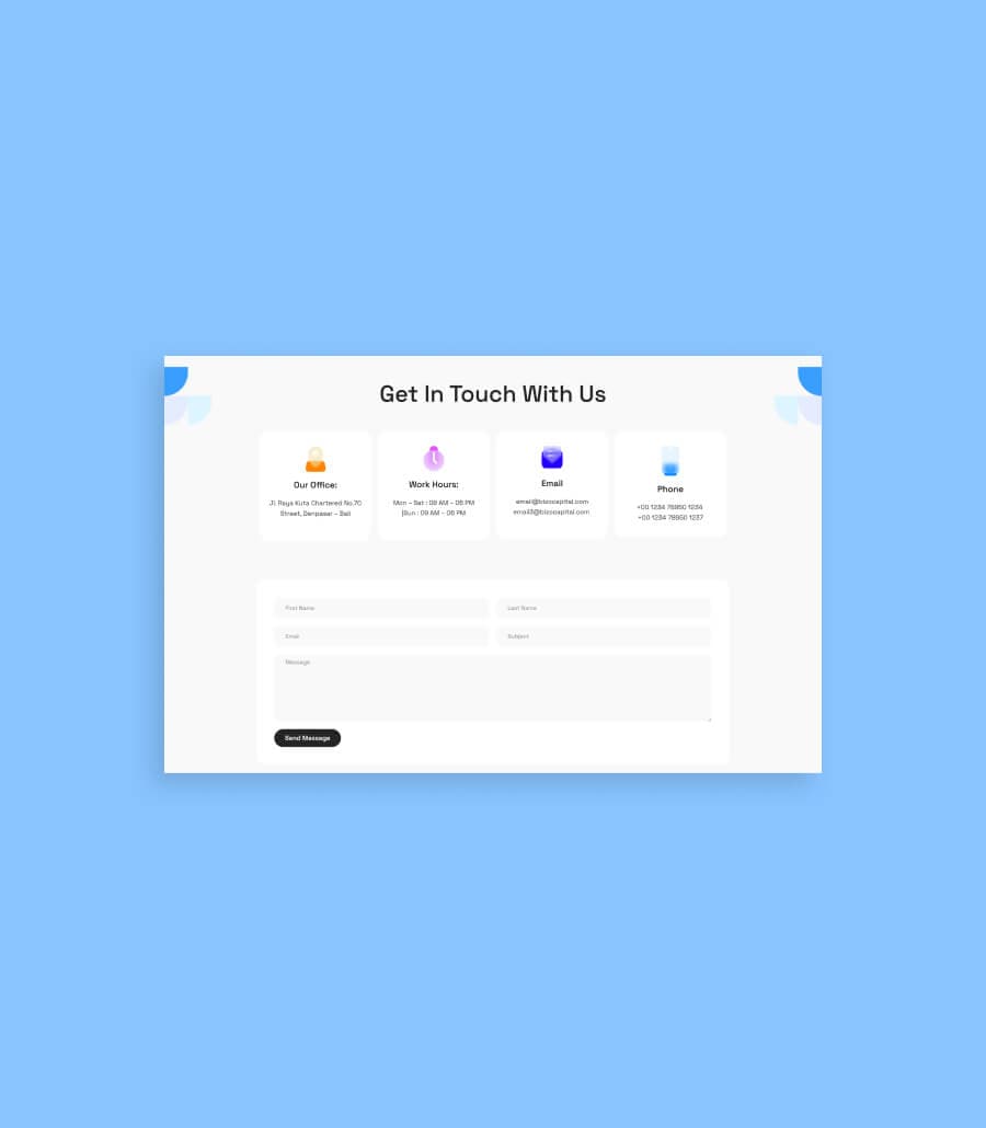 techitok Contact Section thumbnail