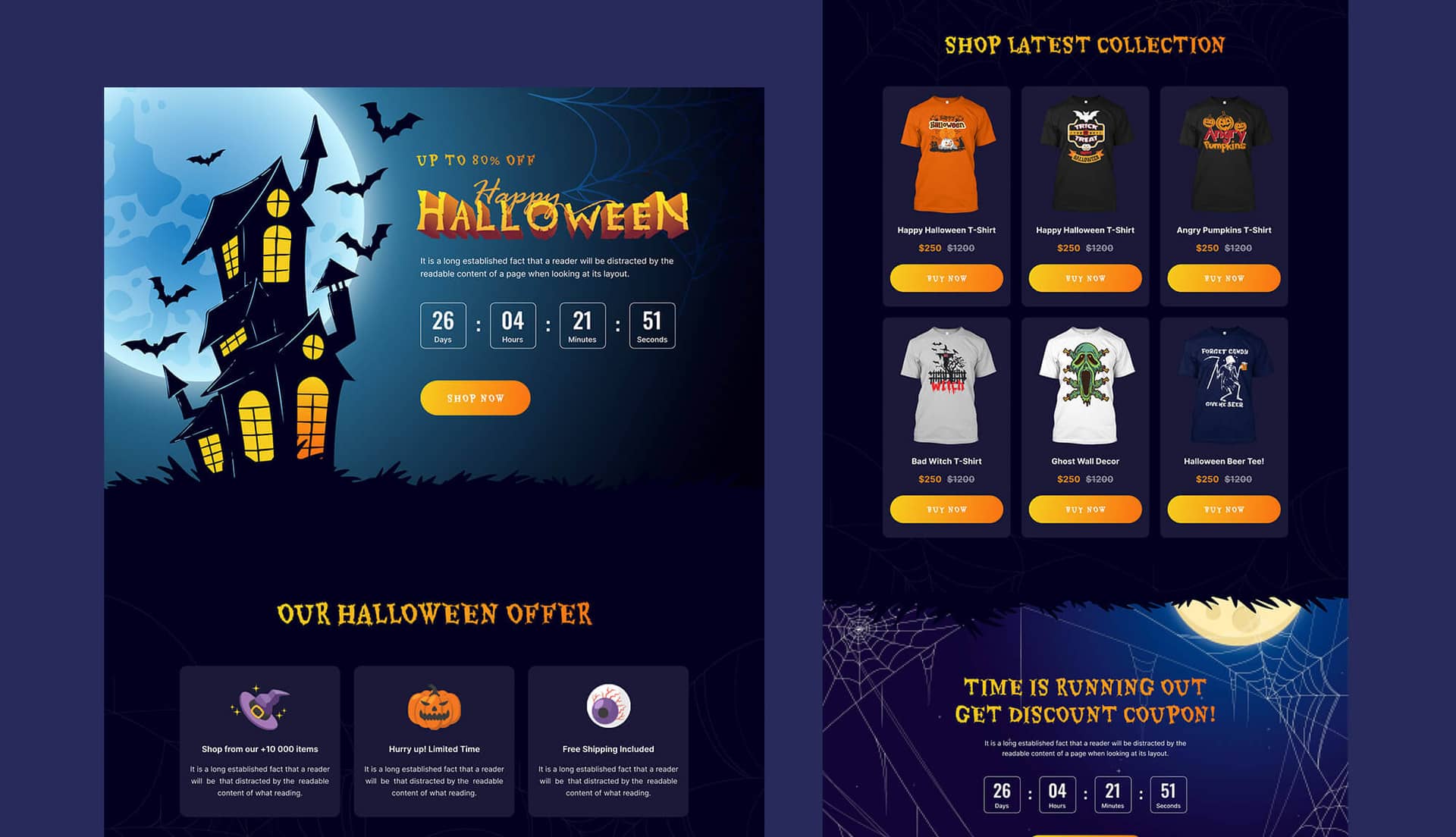 ScareScream Halloween Party Sales Page Template By Templately