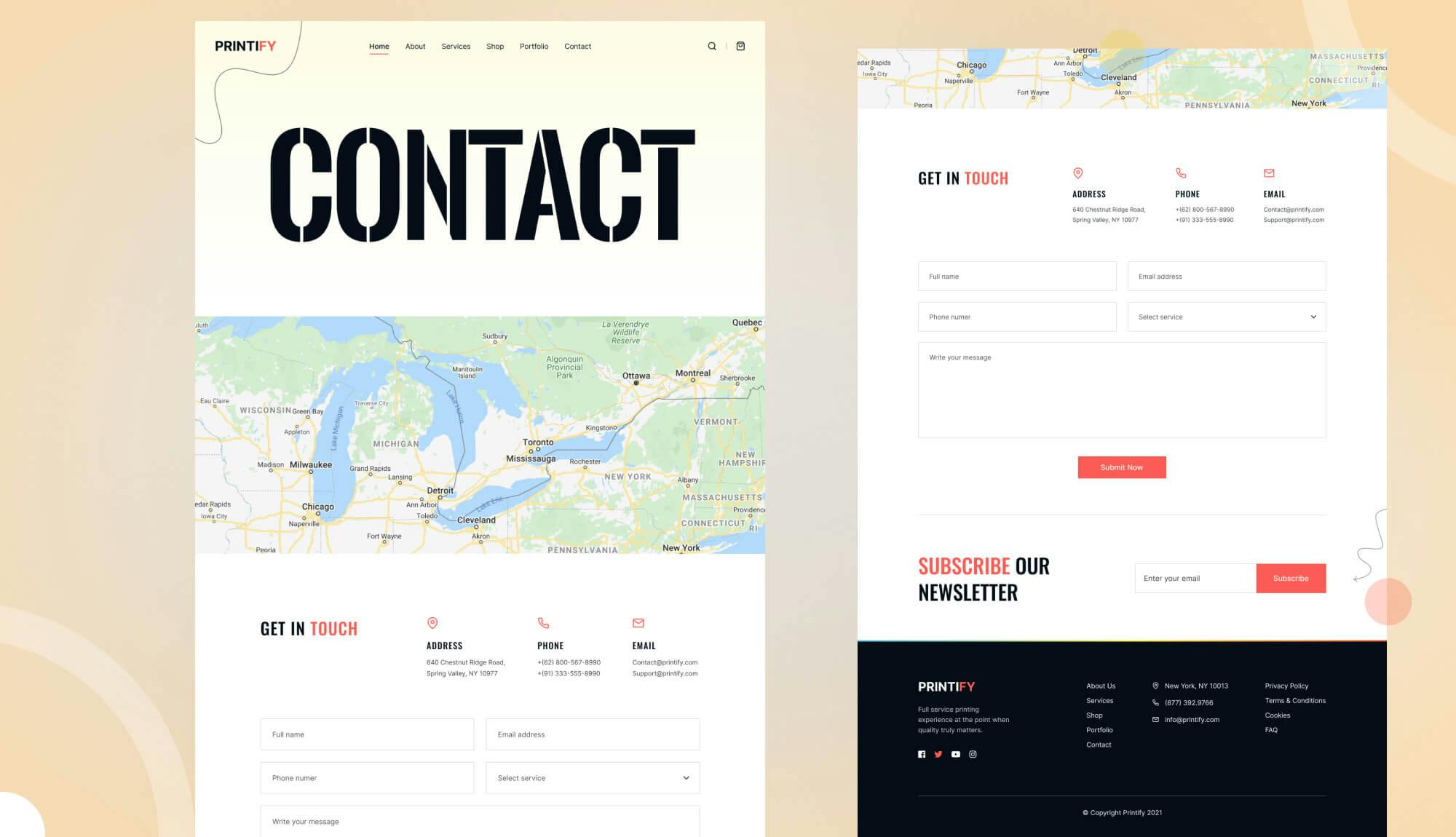 Printify Contact Page Banner