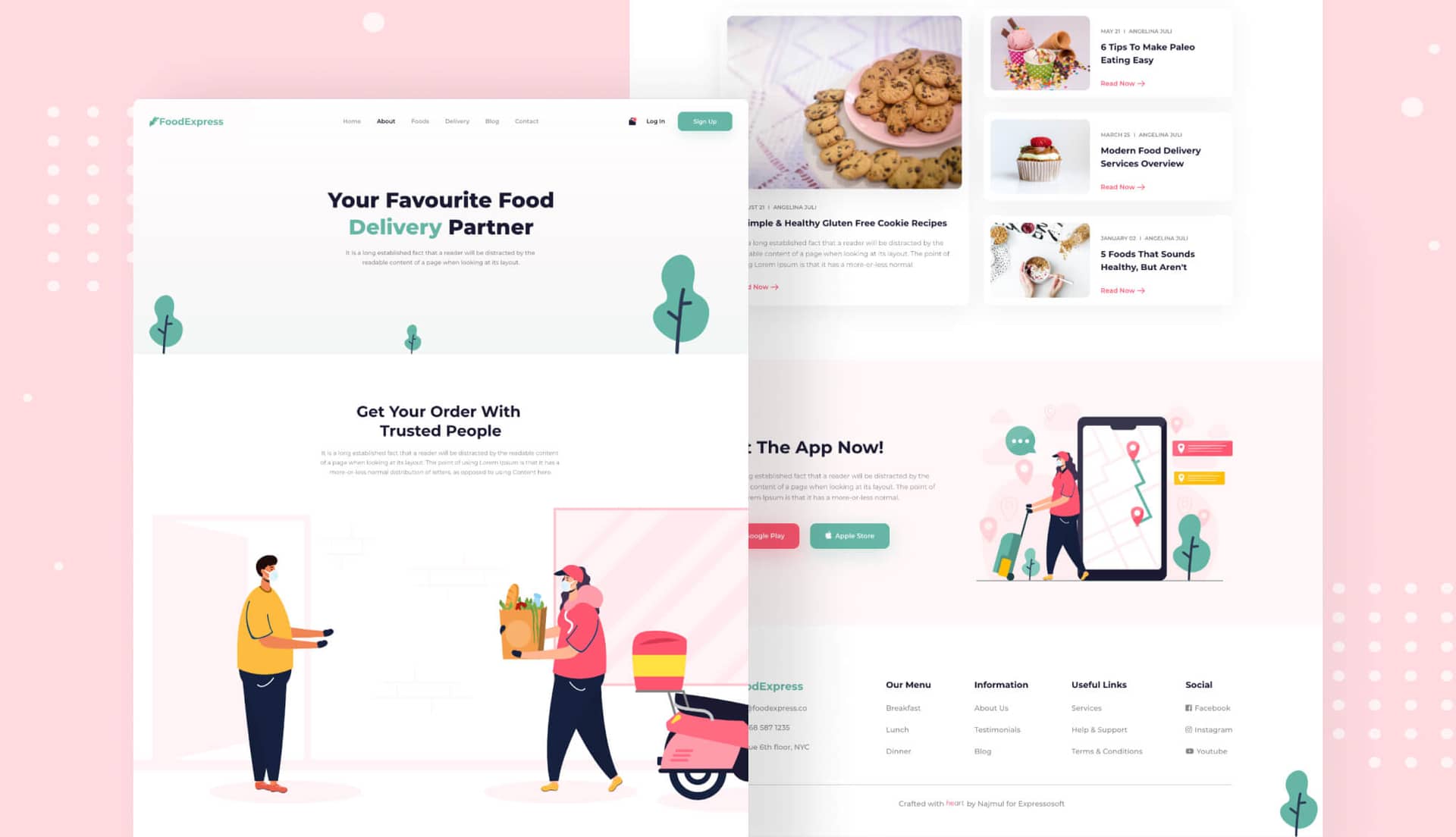 Food Express About Page By Templately