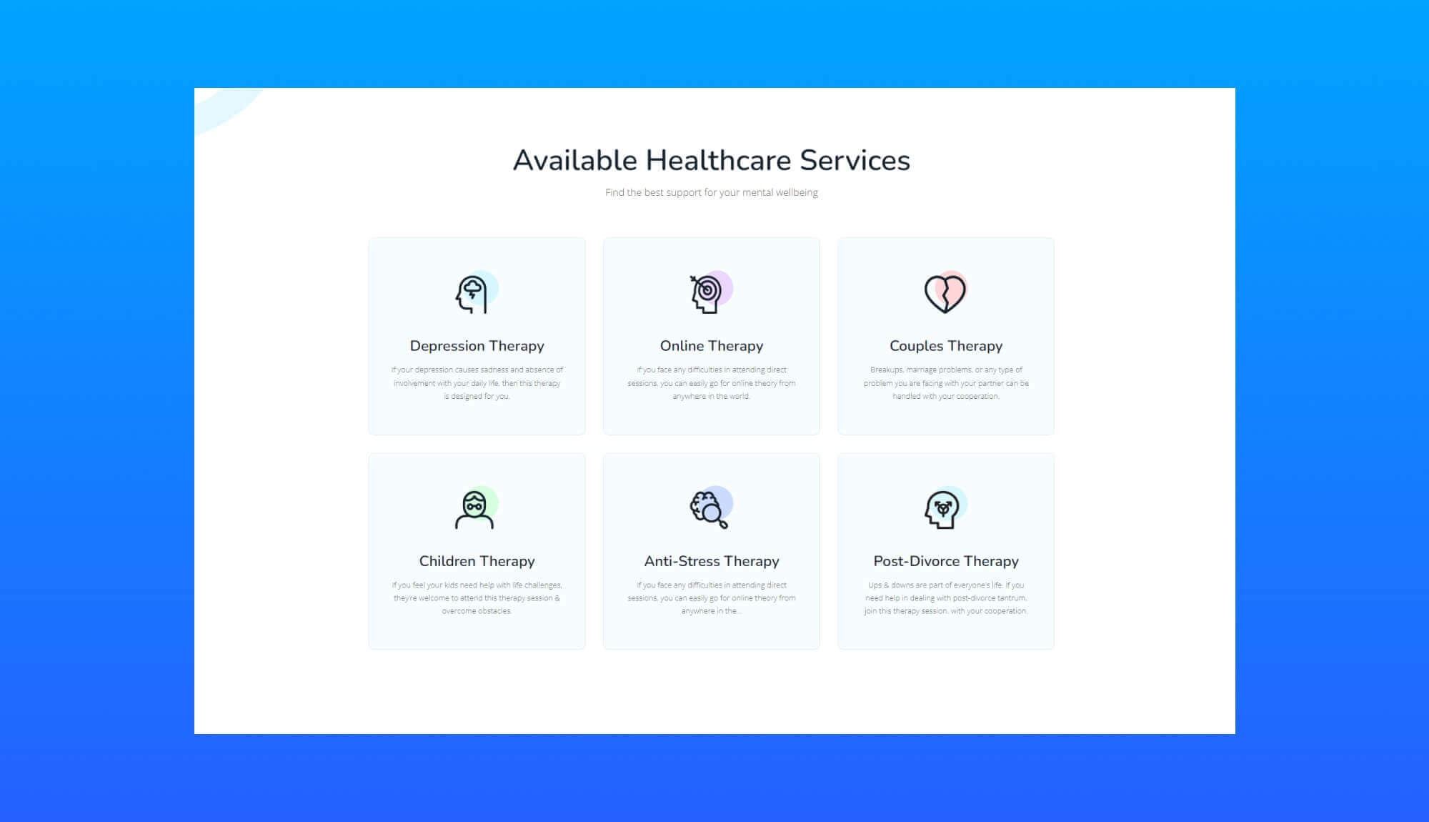 Holistic Wellness Services Section For Gutenberg Banner