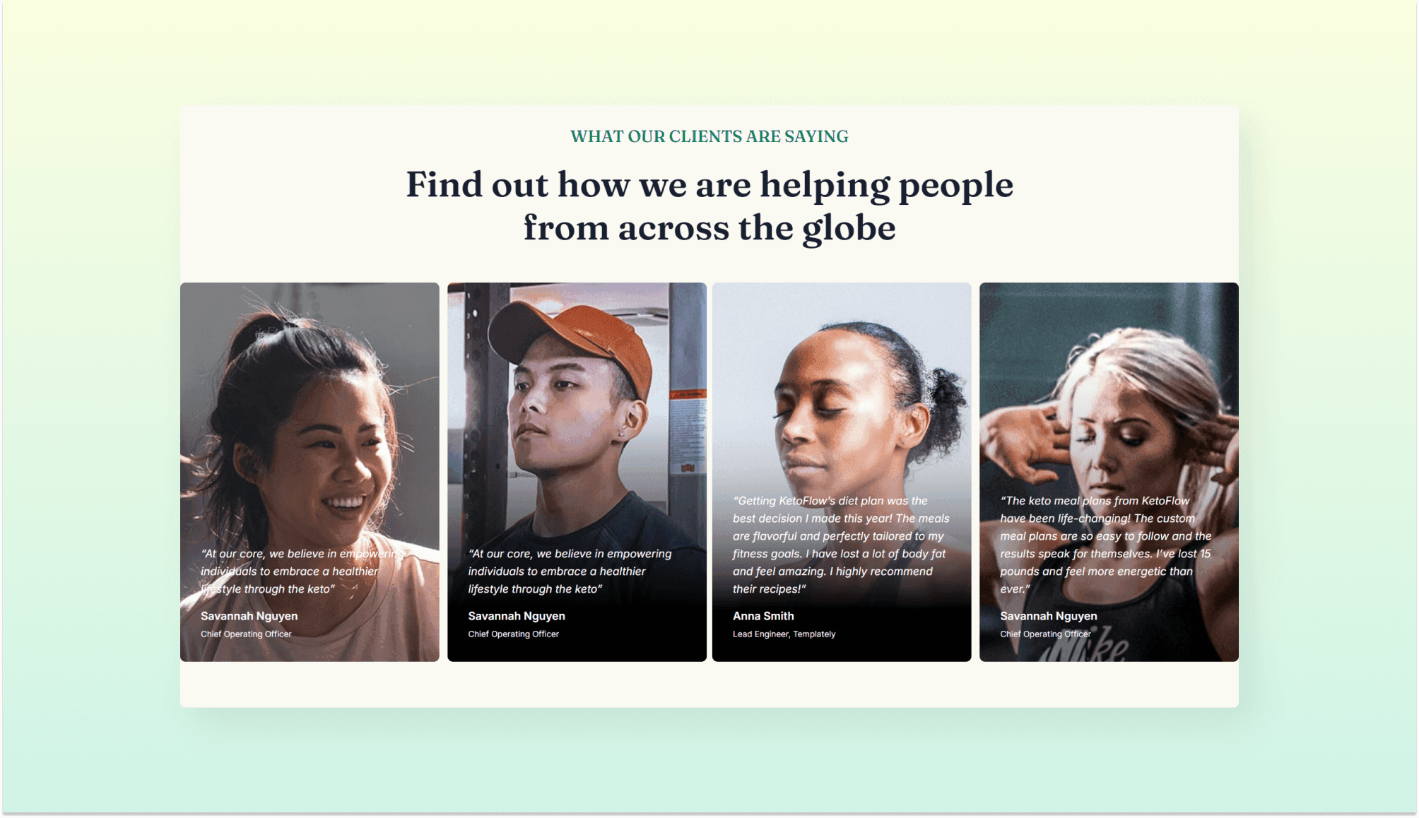 KetoFlow Testimonial Section Banner