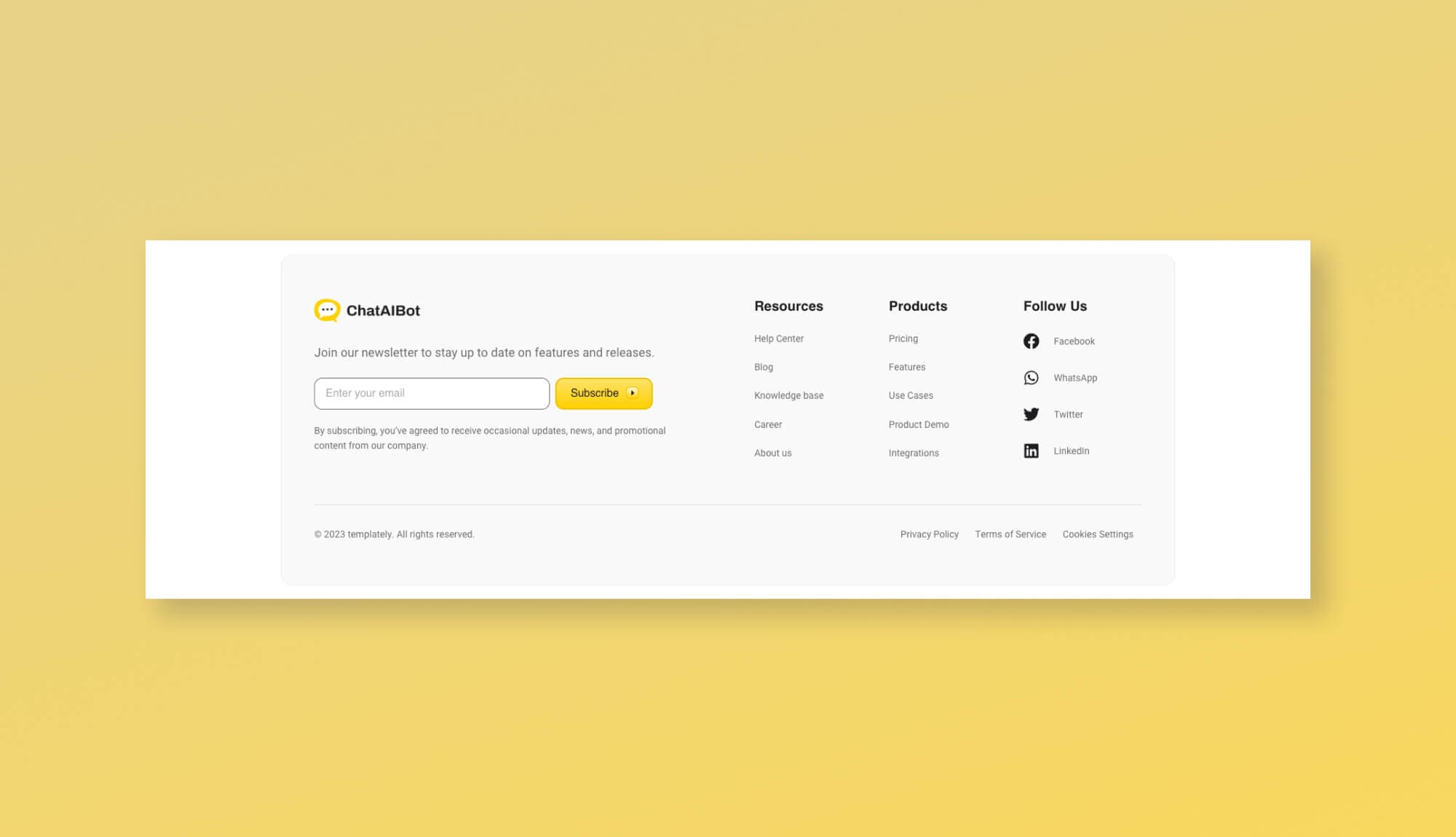 ChatAIBot Footer Section Banner