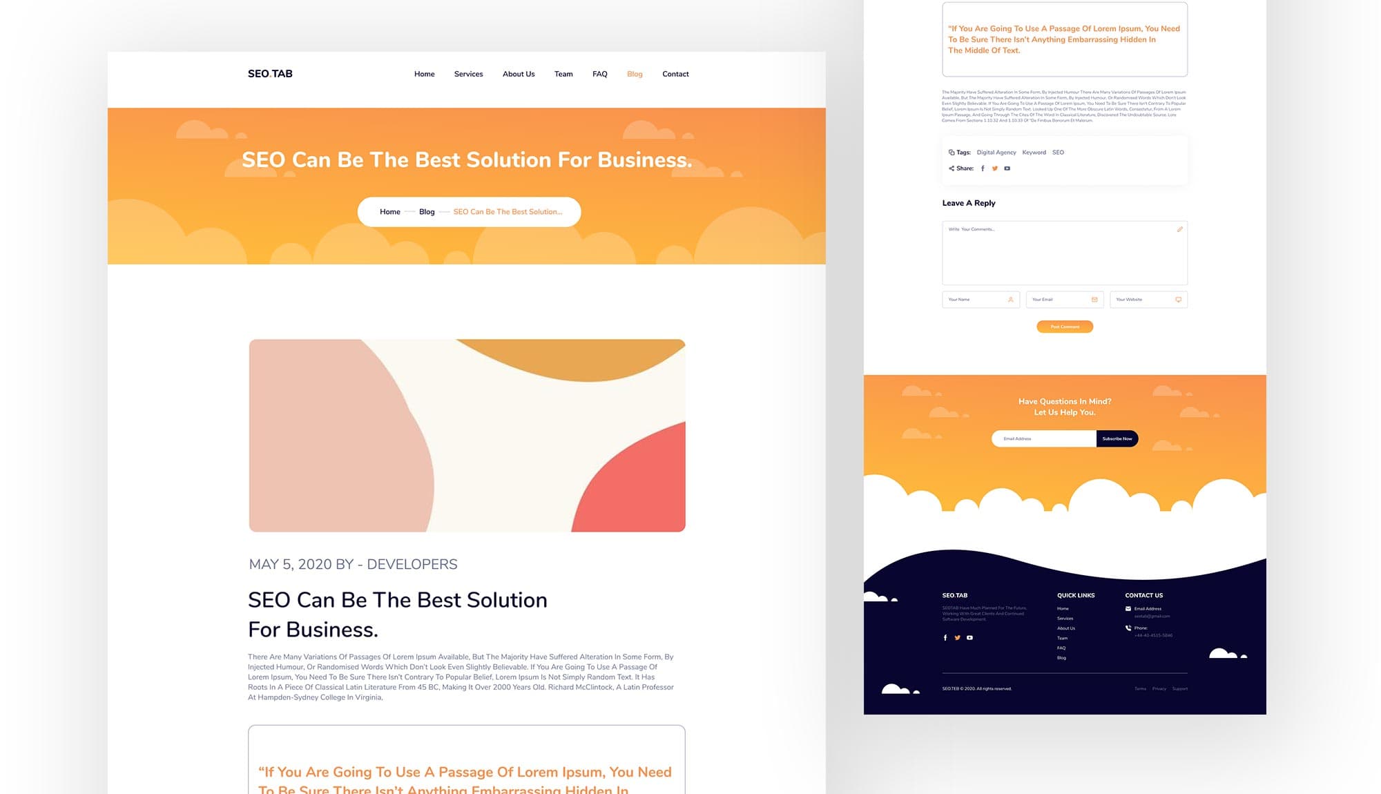 SEO Tab Blog Single Page For Gutenberg Banner