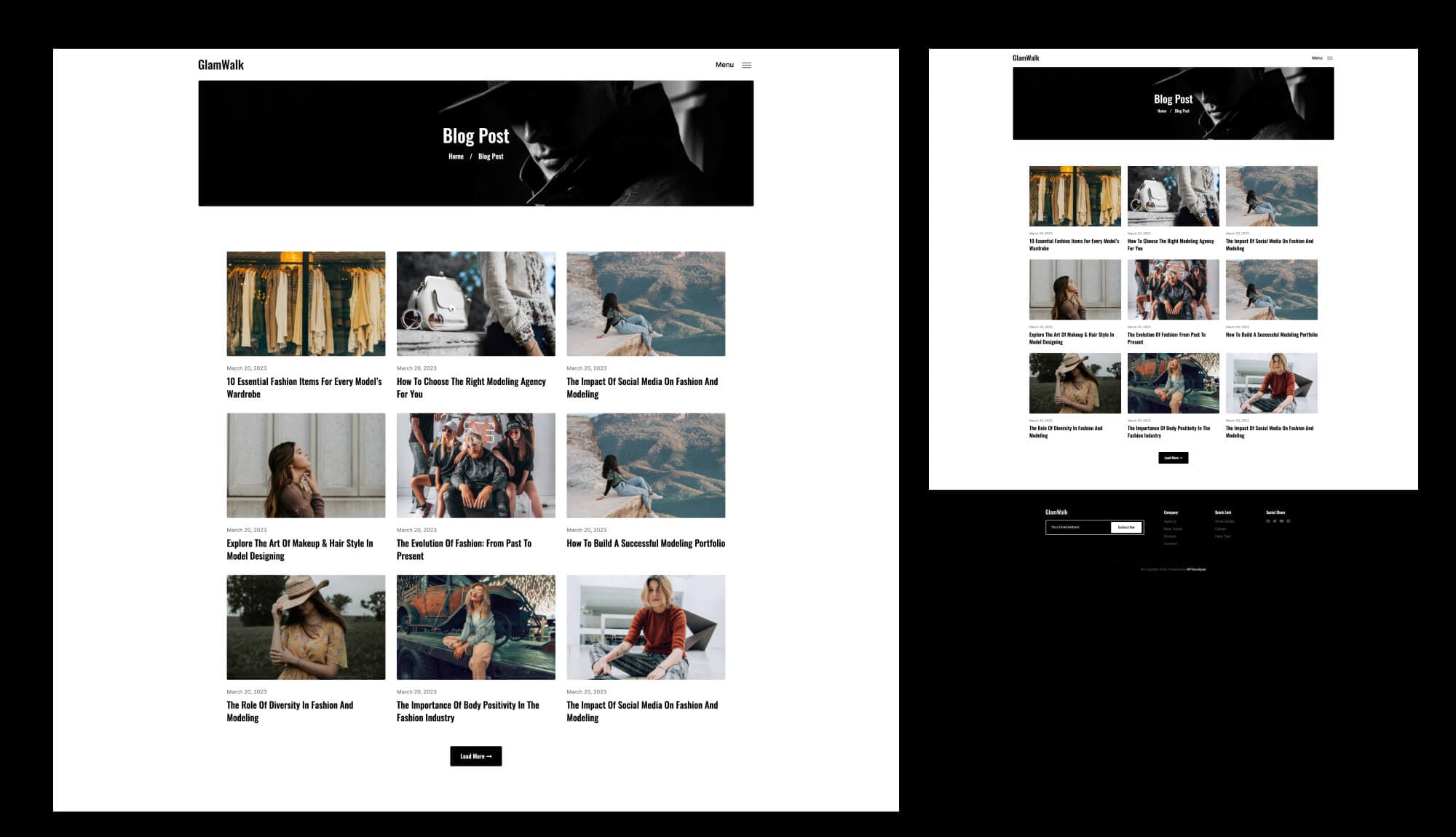 GlamWalk Blog Page Banner