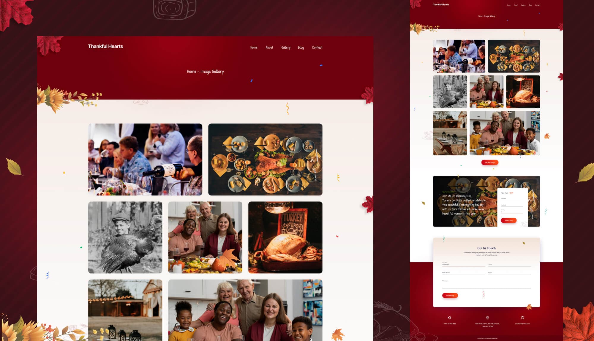 Thankful Hearts Gallery Page Banner