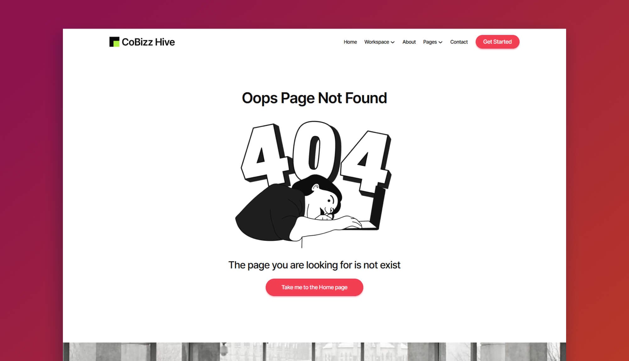 Cobizzhive 404 Page Gutenberg Banner
