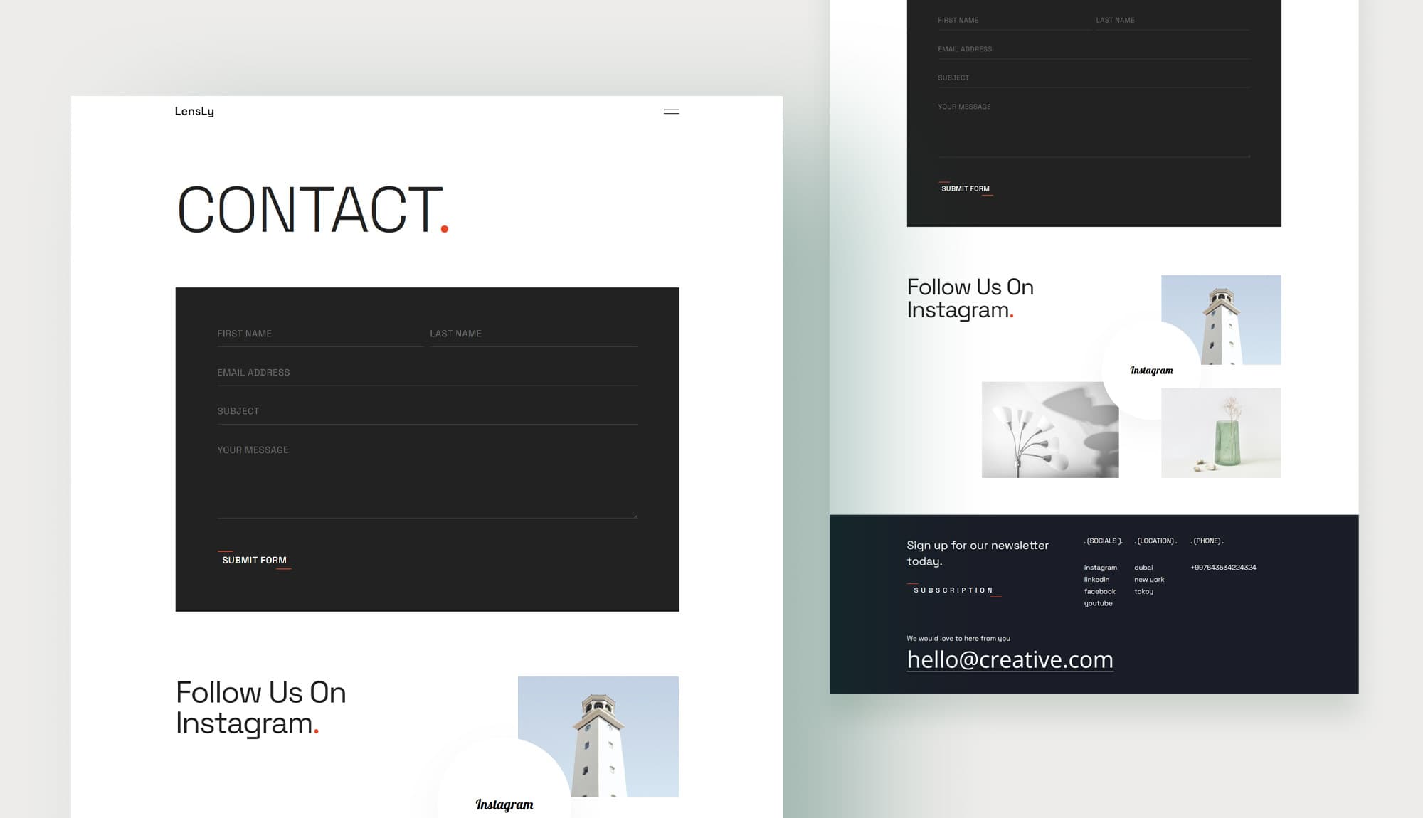 LensLy Contact Page Banner
