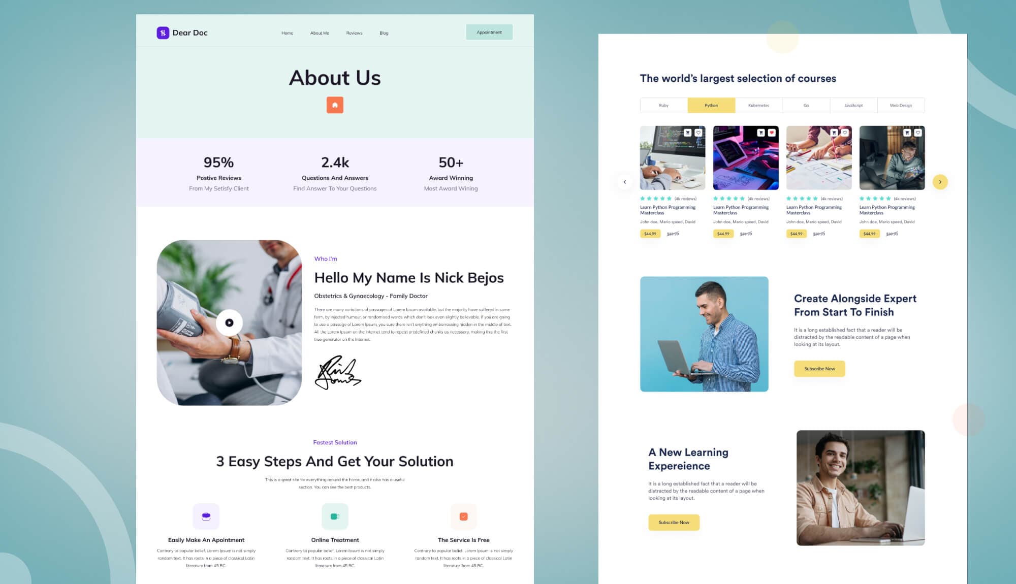 Dear Doc About Page Banner