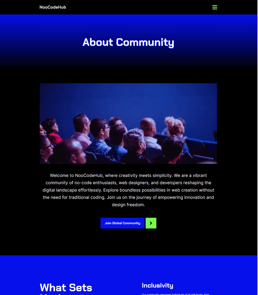 NooCodeHub About Page thumbnail