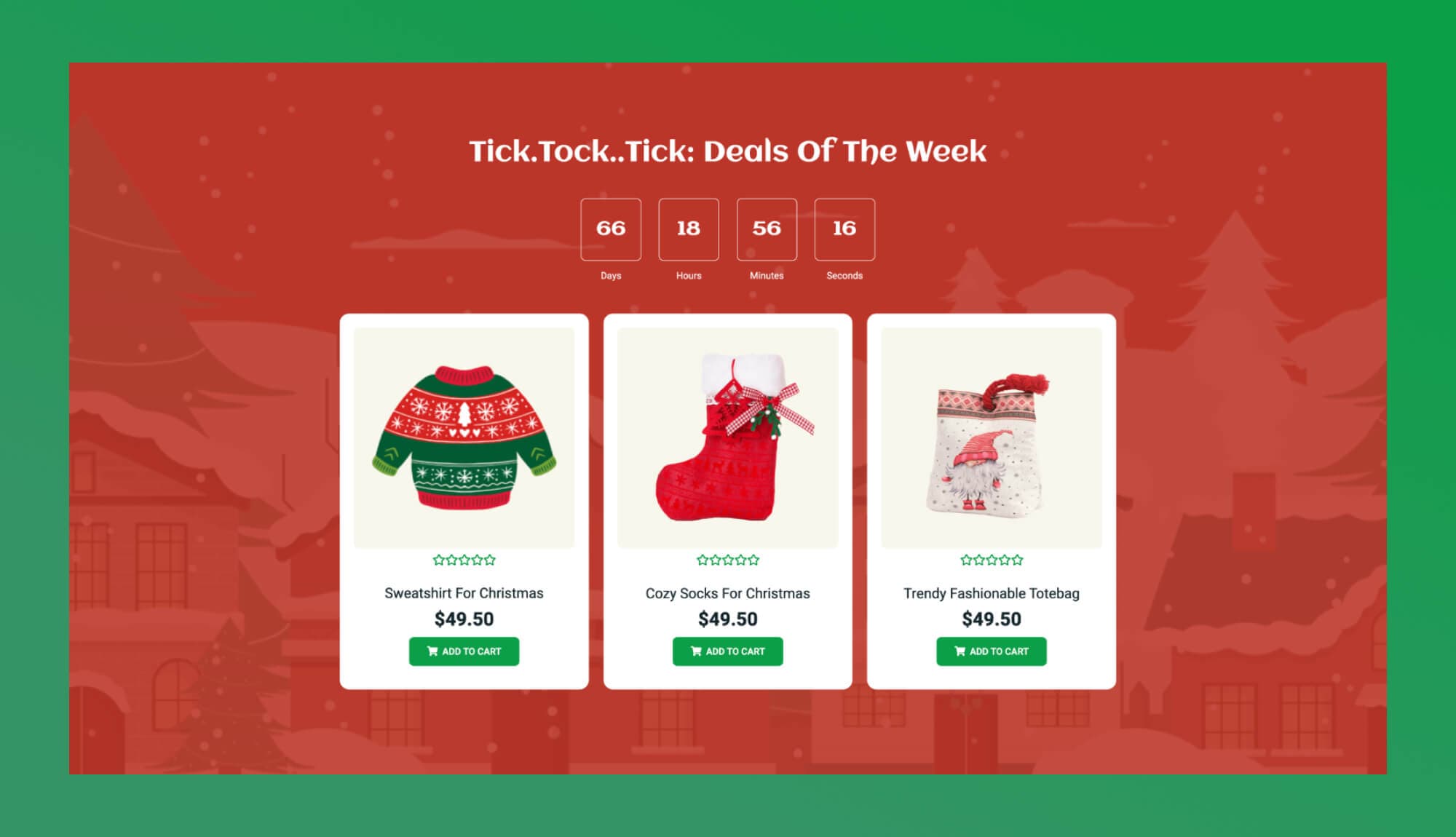 MerryGift Christmas Deals of the week section For Gutenberg Banner