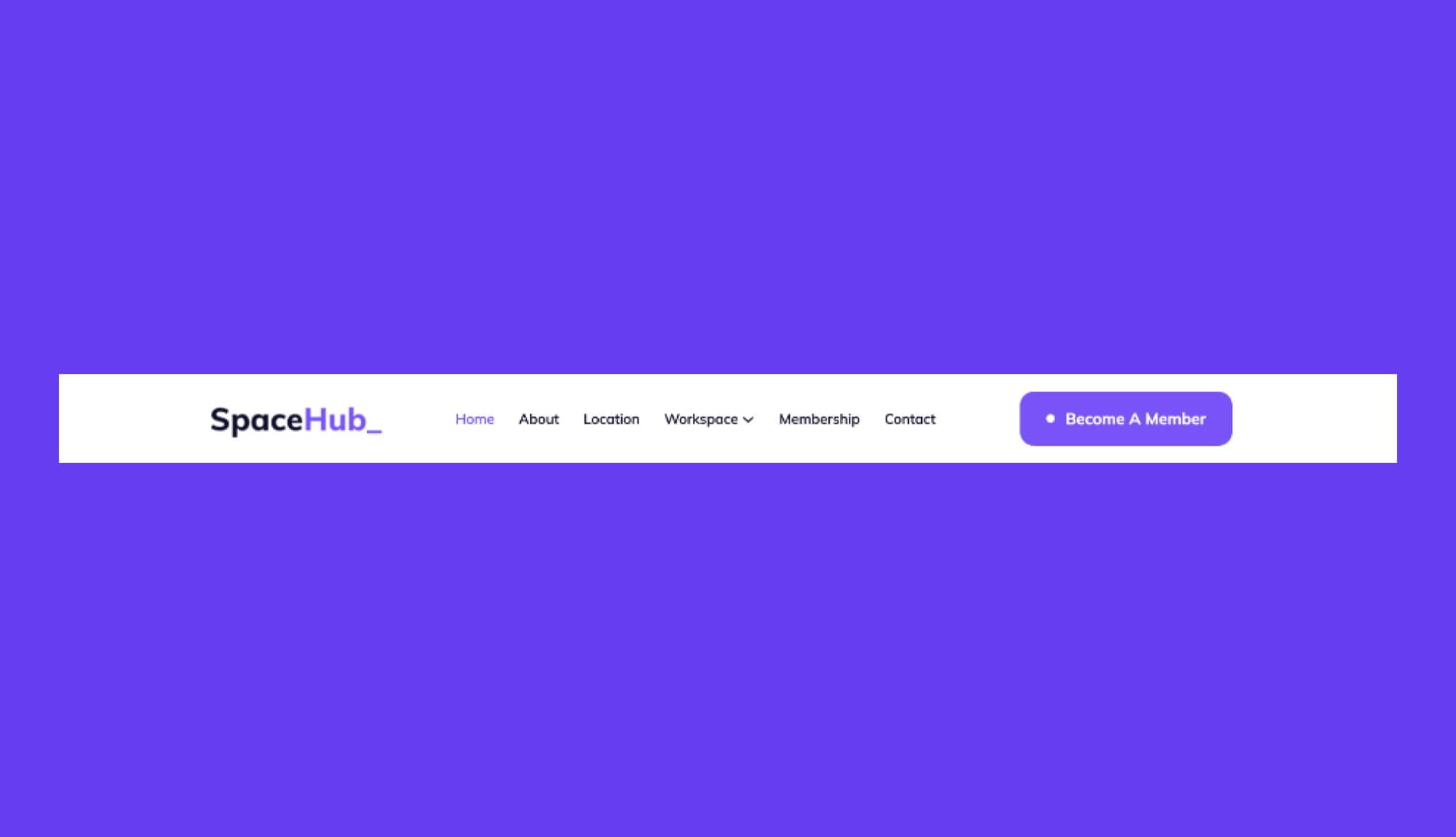 Space Hub Header Section For Gutenberg Banner
