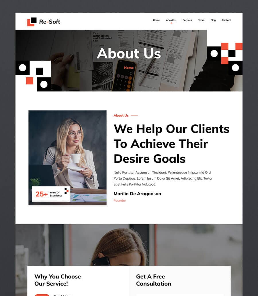 Re-Soft About Page thumbnail