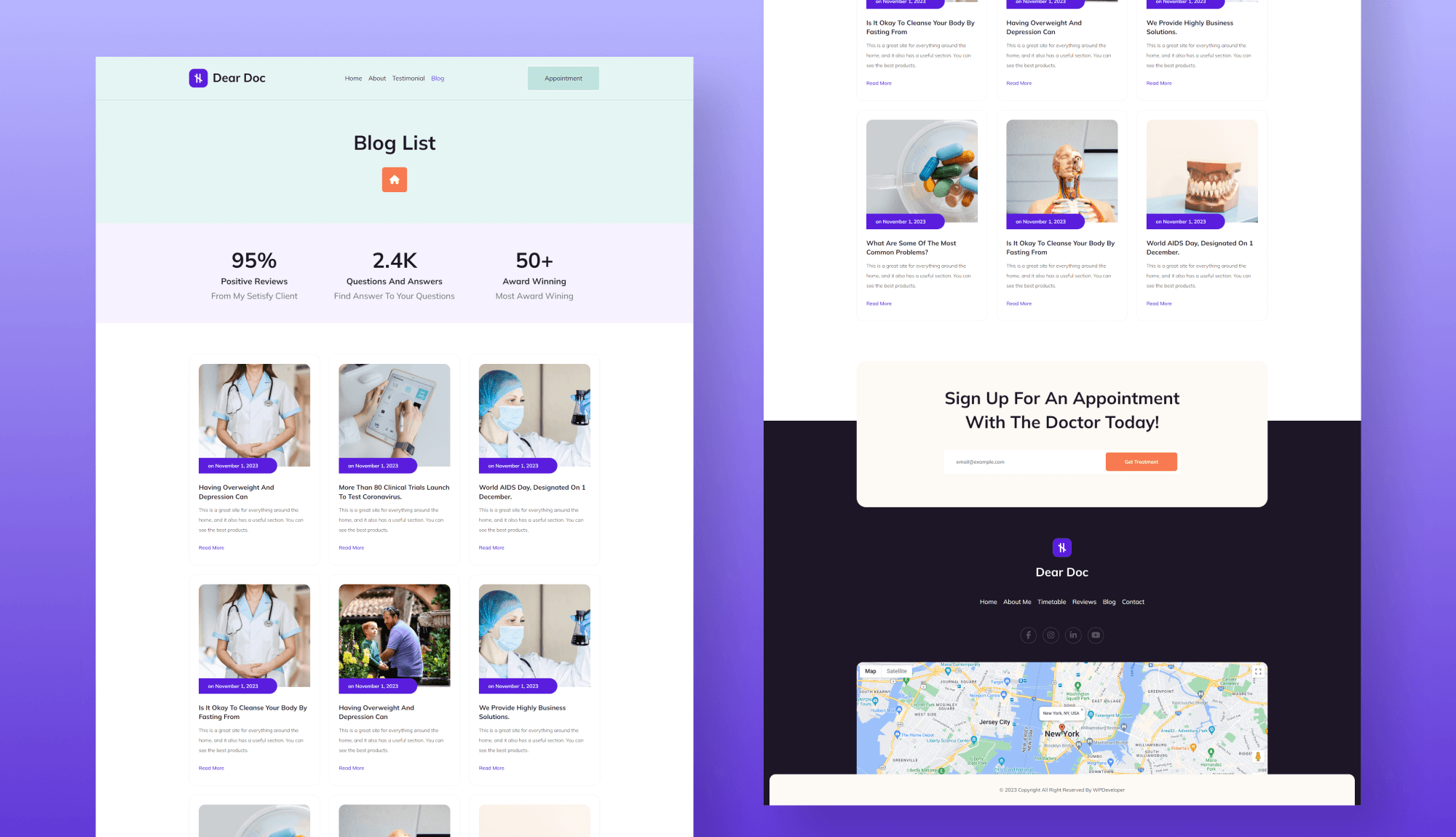 Dear Doc Blog Page For Gutenberg Banner