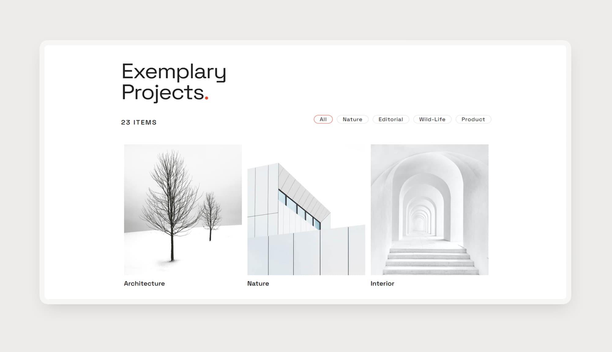 LensLy Filterable Projects Section Banner