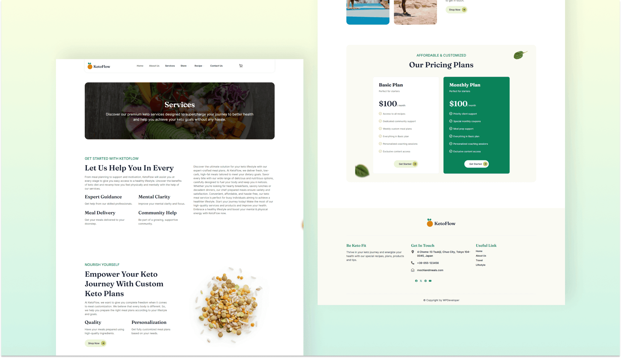 KetoFlow Services Page For Gutenberg Banner