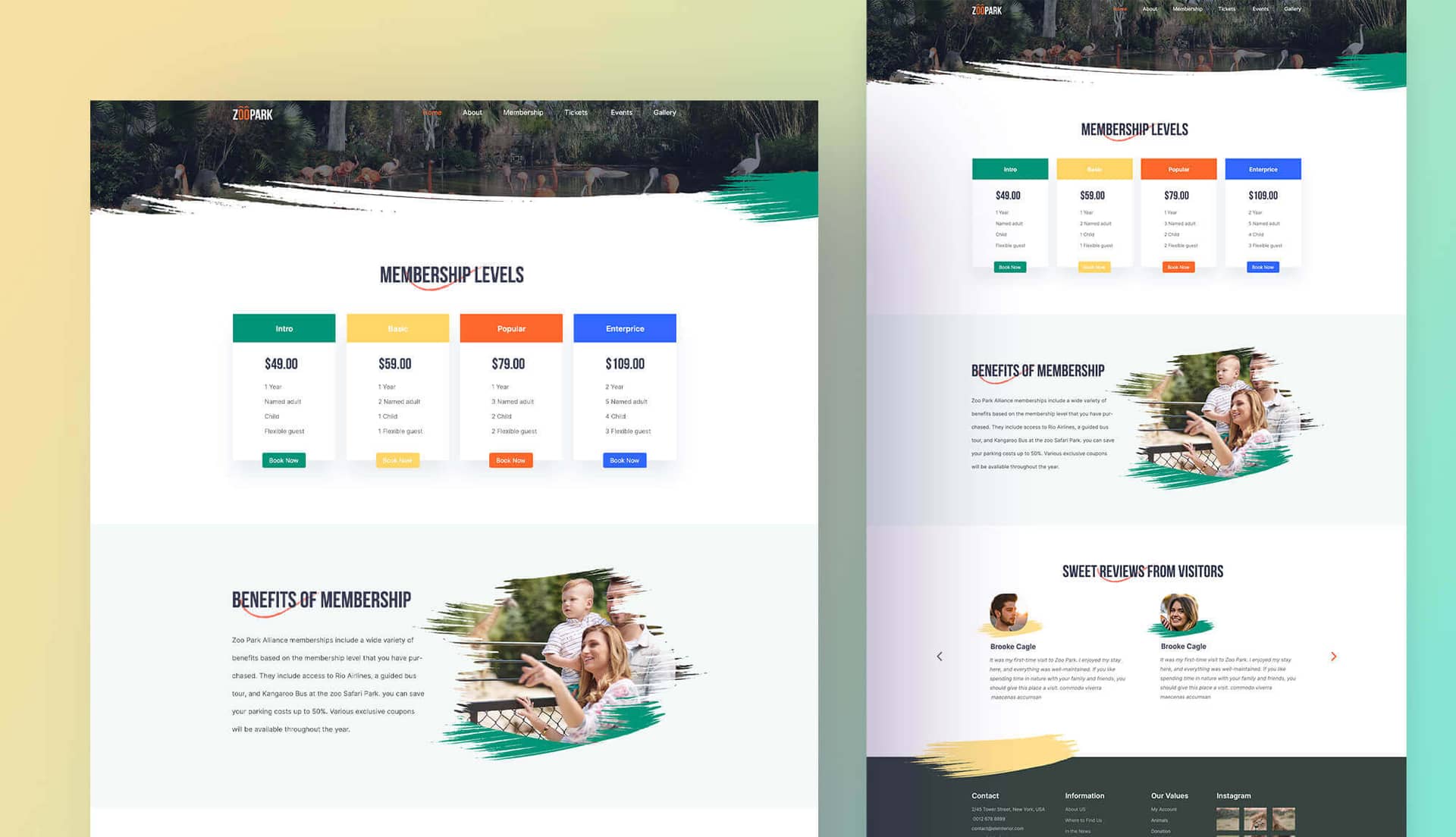 Zoo Park Membership Page By Templately